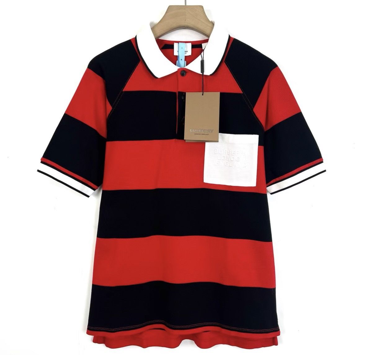 Burberry Burberry Striped Color Block Short Sleeve Polo Shirt K12 Size US S / EU 44-46 / 1 - 1 Thumbnail
