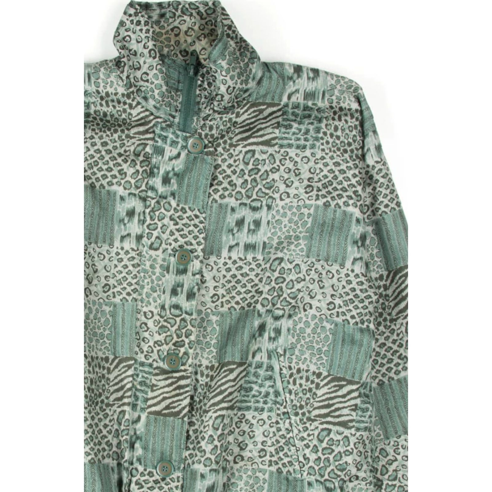 Vintage VINTAGE Patchwork Animal Print Silk Jacket Shirt Small Womens Size US S / EU 44-46 / 1 - 2 Thumbnail