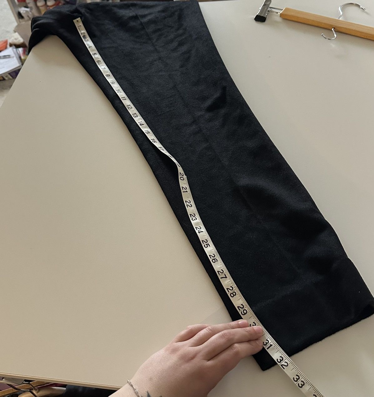 Basic Rights Basic Rights UK Wool High Waisted Trousers Black Minimalist Size US 35 - 4 Thumbnail