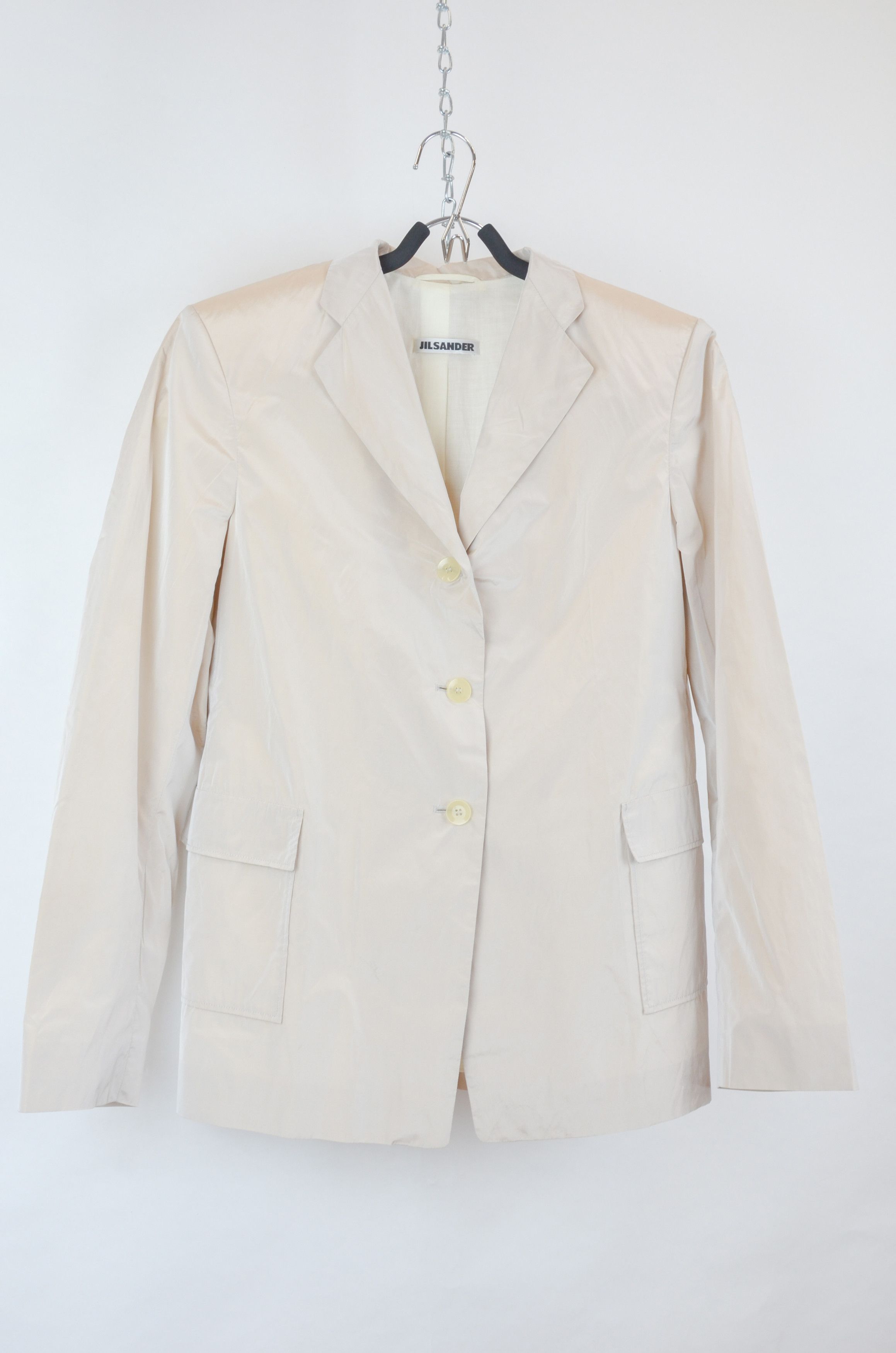 Jil Sander Jil Sander Vintage Beige Nylon Shimmer Blazer size 42 Size M / US 6-8 / IT 42-44 - 1 Thumbnail