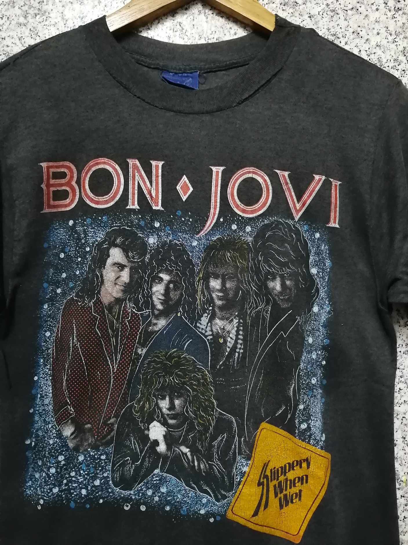 Band Tees × Bon Jovi × Vintage 1987 SUN FADED VINTAGE BON JOVI VERY RARE Size US M / EU 48-50 / 2 - 3 Thumbnail