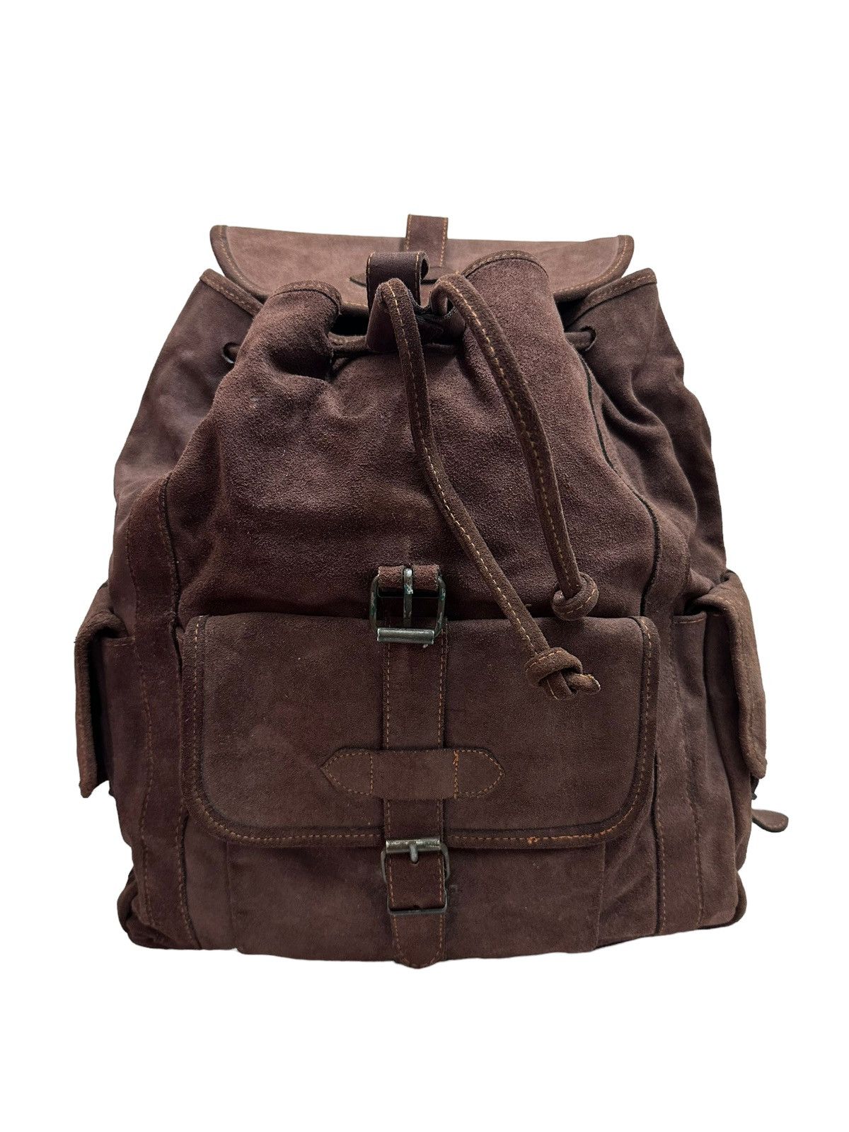 Genuine Leather RARE ‼️ Vintage Leather Suede Tactical Utility Backpack Size ONE SIZE - 7 Thumbnail