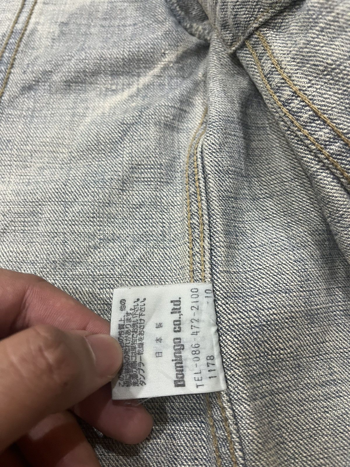 OMNIGOD Vintage Domingo Omnigod Distressed Stain Denim Jacket Size XS / US 0-2 / IT 36-38 - 20 Thumbnail