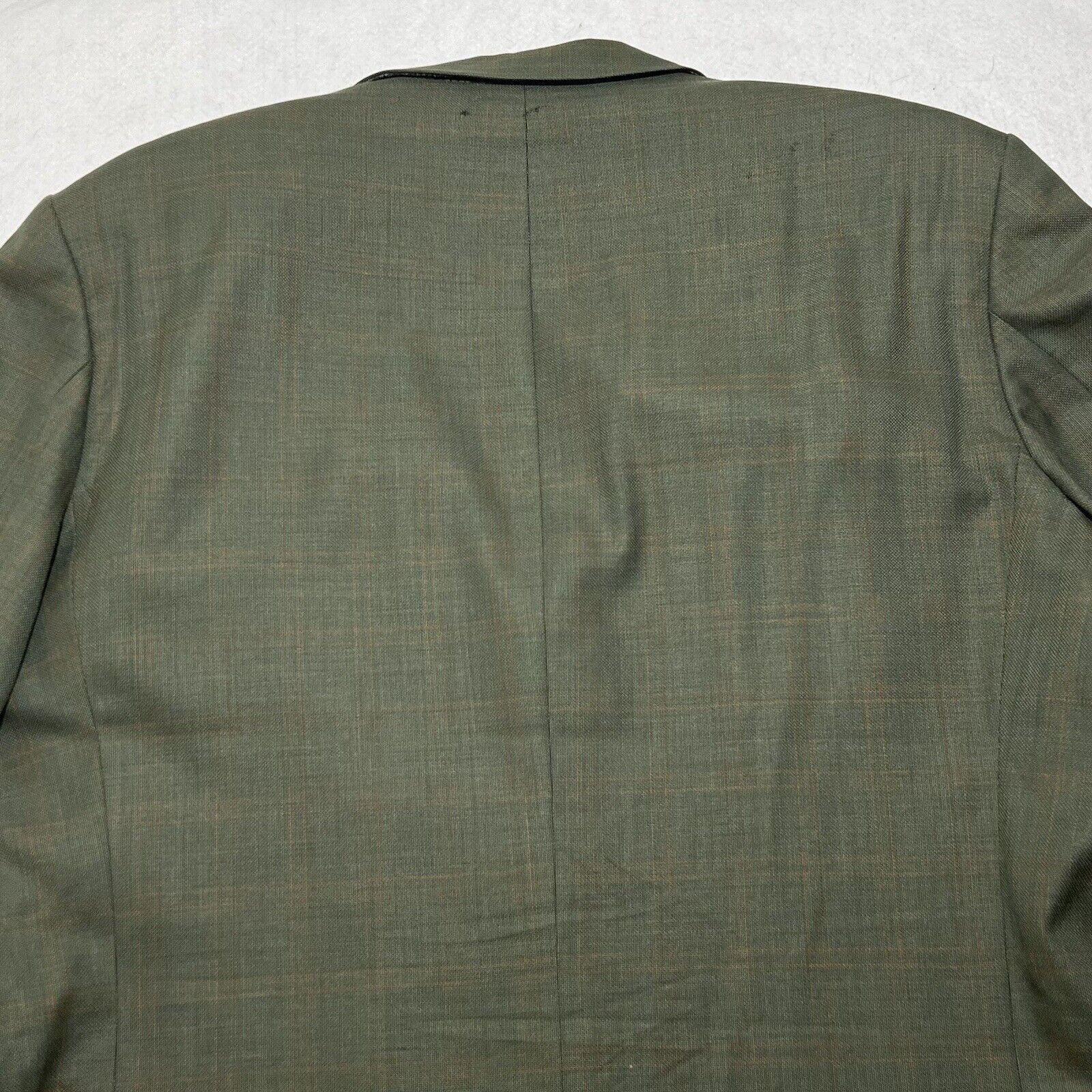 Other Cavelli Wool Windowpane Green Suit Jacket Carlanda Italy Size 46L - 16 Thumbnail