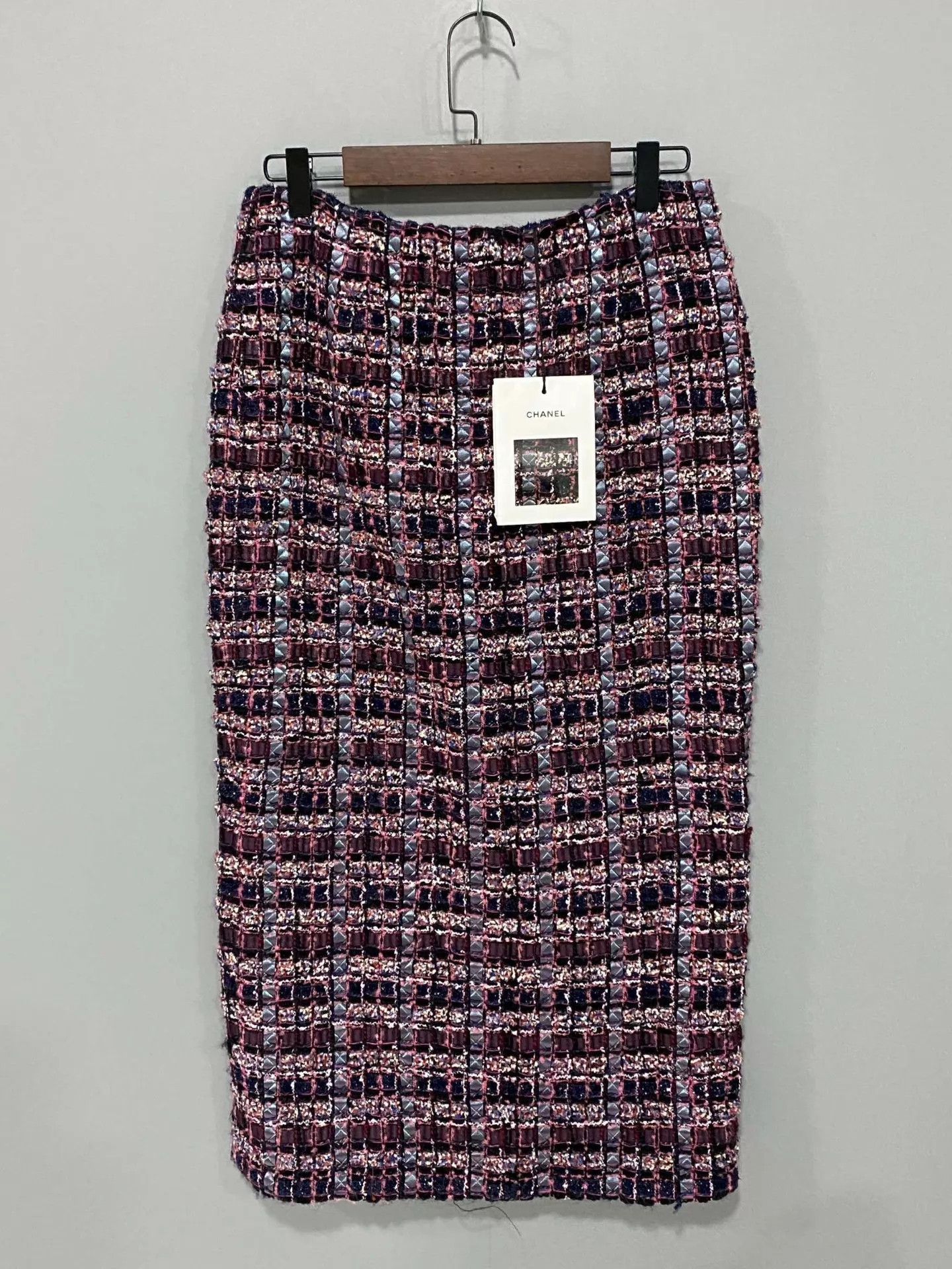 Chanel Chanel Runway Striped Woven Skirt 38 Size 27" / US 4 / IT 40 - 2 Thumbnail