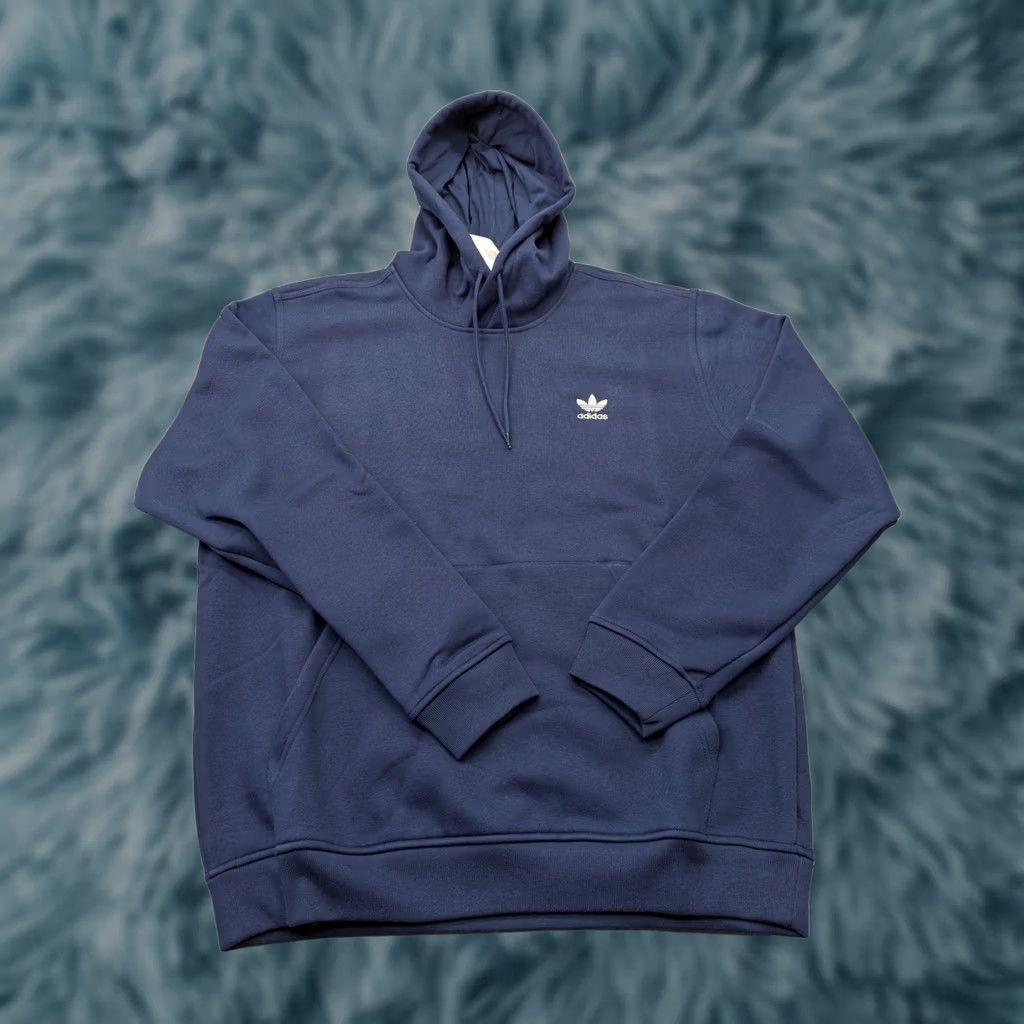 Vintage Adidas Originals Mens ESS HD Trefoil Hoodie Night Indigo Navy Blue IY4929 XL Size US XL / EU 56 / 4 - 1 Thumbnail