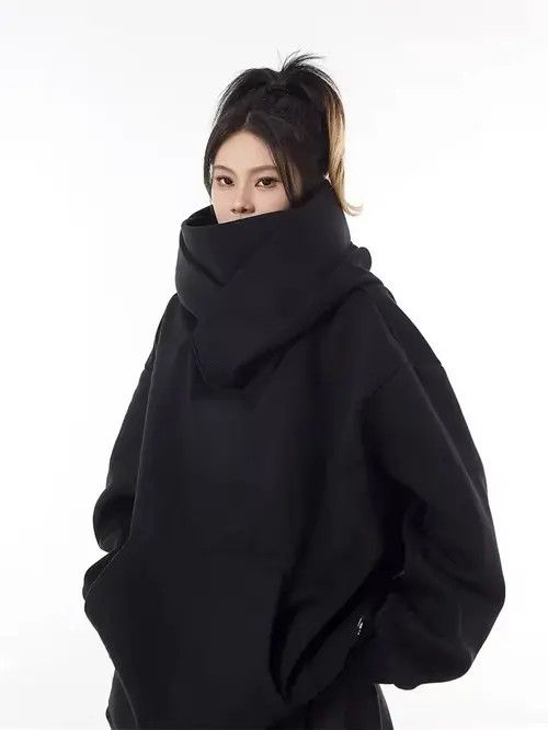Japanese Brand Asaoka x Aoshi Autumn Solid Color Ninja Turtleneck Hoodie Size US XL / EU 56 / 4 - 5 Thumbnail