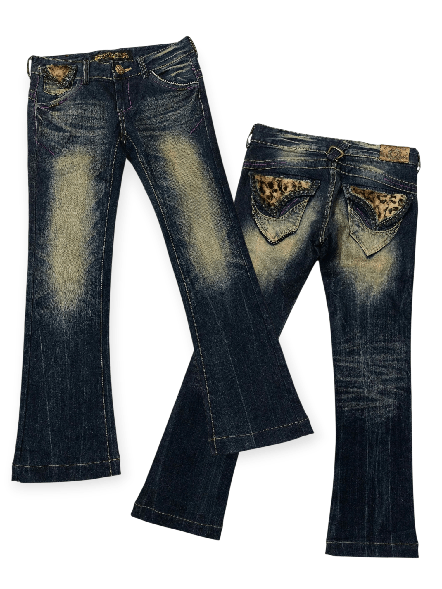 If Six Was Nine 🔥Red Pepper Flare Studded Fax Fur JAPAN Market Size 30" / US 8 / IT 44 - 3 Thumbnail