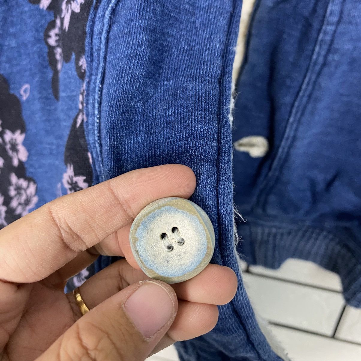 Blue Blue Japan 📌Vintage Zipper Sweater Blanket Denim Blue Trick Size US M / EU 48-50 / 2 - 18 Thumbnail