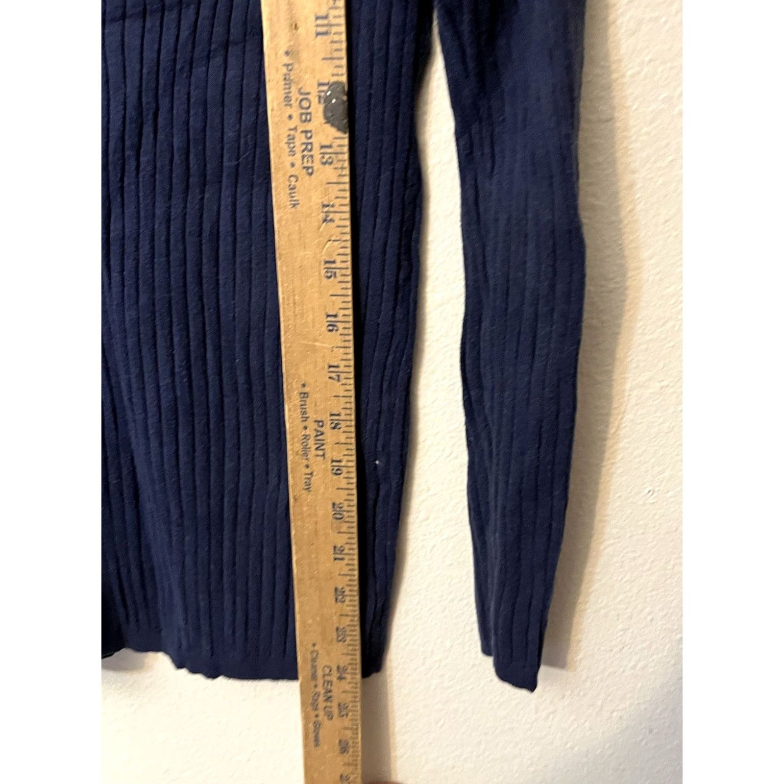 Gap GAP Women's Round Neck Solid Sweater Small Navy Blue Ribbed Size S / US 4 / IT 40 - 4 Thumbnail
