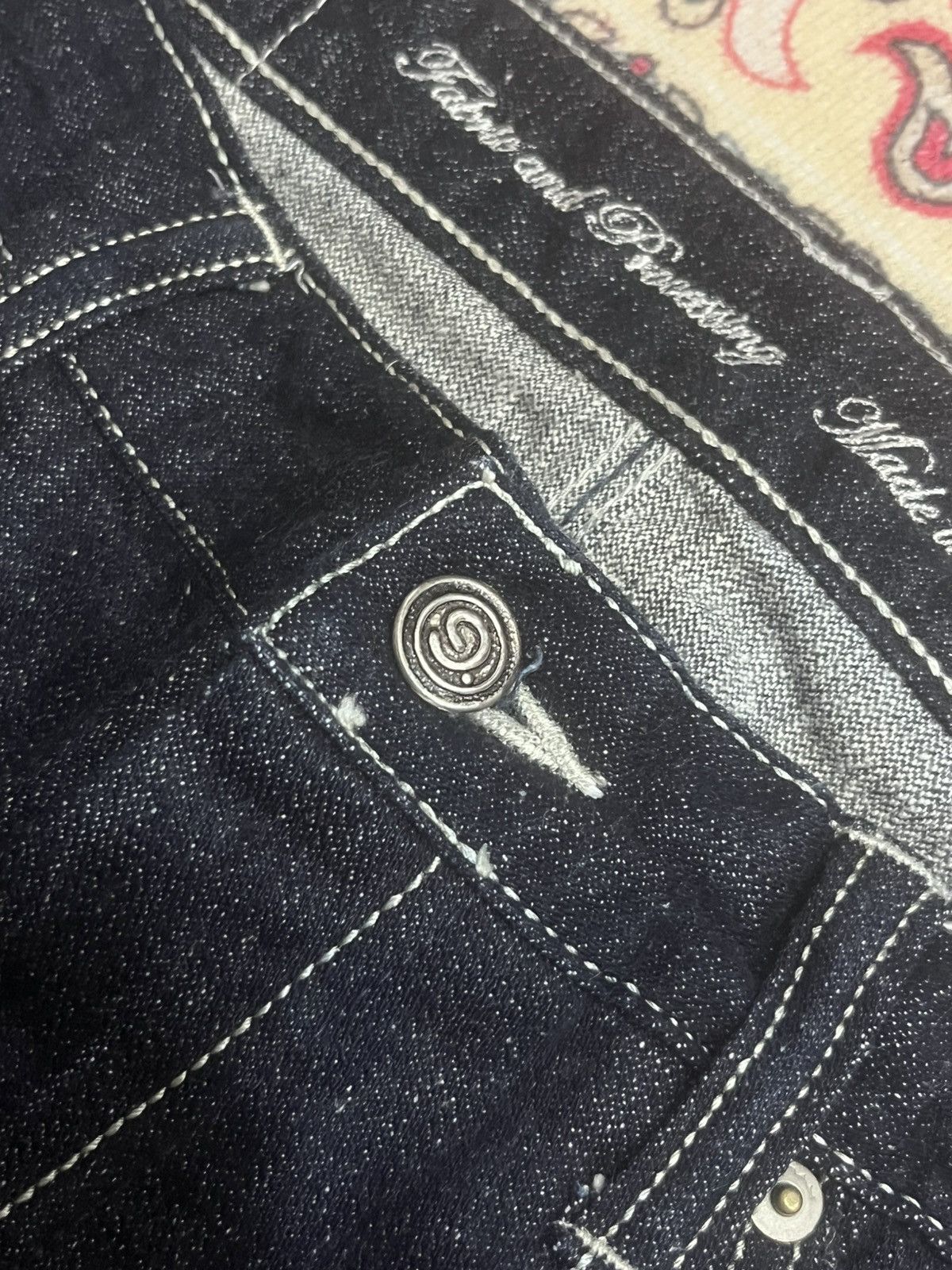 Kapital Vintage Japan Kyuten Okayama Dark Washed Sashiko Stitch Jean Size US 32 / EU 48 - 6 Thumbnail