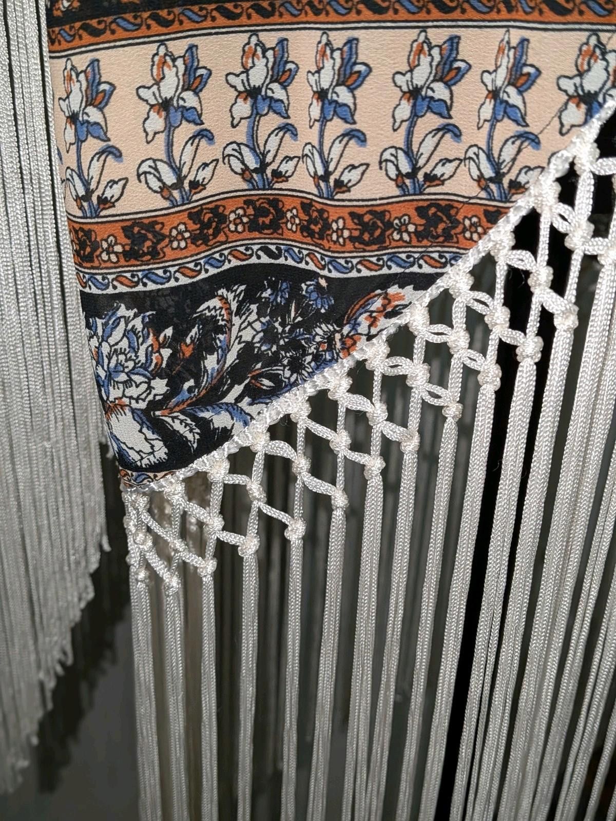Abercrombie & Fitch Abercrombie & Fitch Floral Boho Cover Up Macrame Fringe XS Size XS / US 0-2 / IT 36-38 - 4 Thumbnail