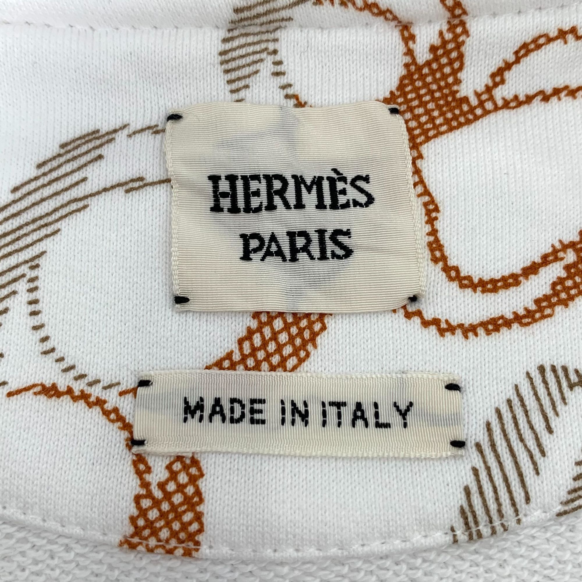 Hermes Hermès White Chain Lock Print Cotton Single-Breasted Jacket Size US S / EU 44-46 / 1 - 2 Thumbnail