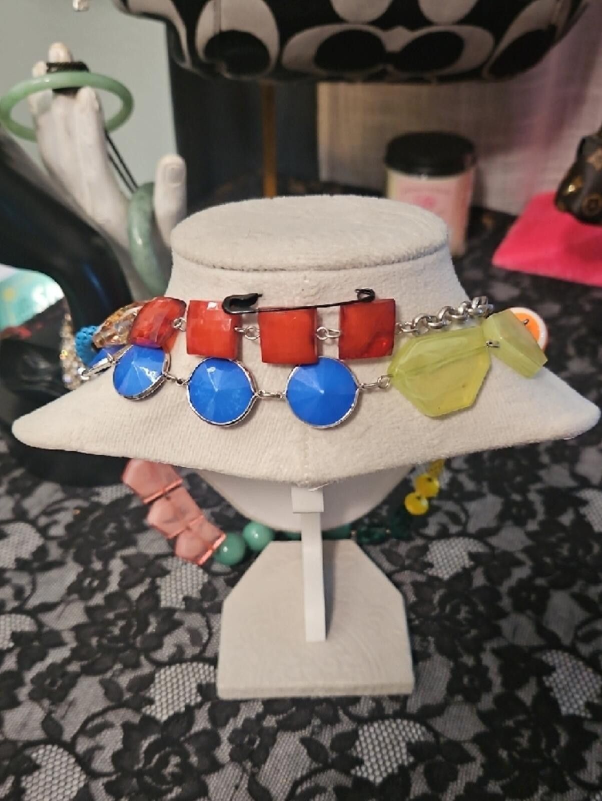 Other Multicolor Statement Necklace with links Size ONE SIZE - 2 Thumbnail