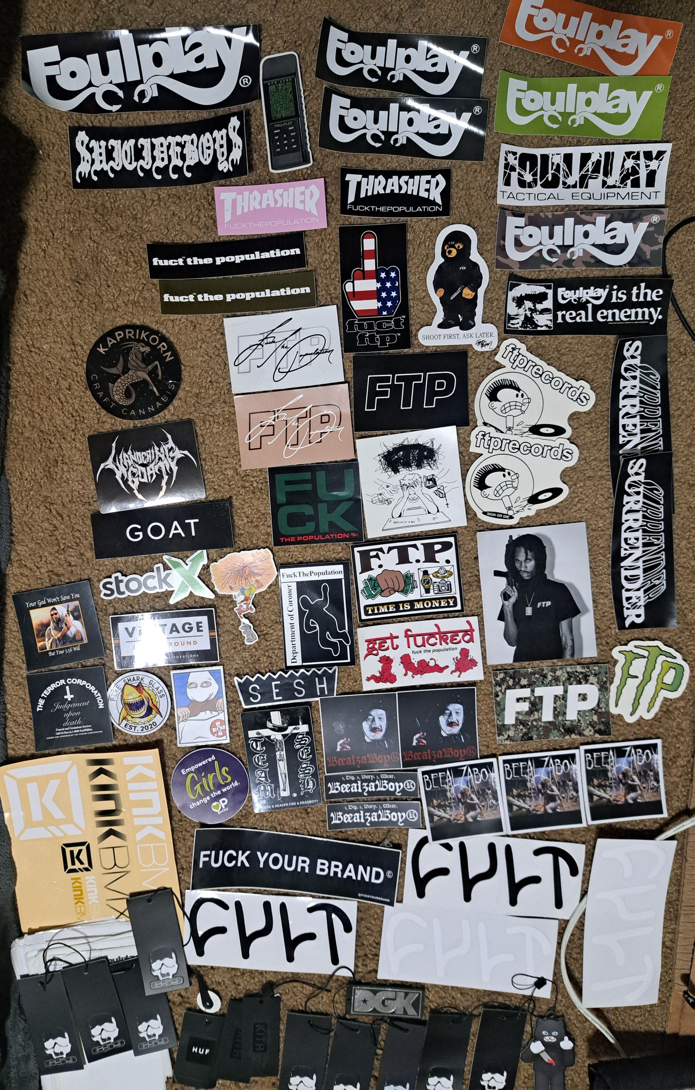 FUCT × Fuck The Population Stickers Size ONE SIZE - 1 Thumbnail