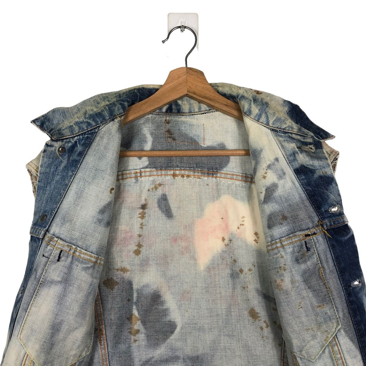 Levi's 🔥80’s TRUE VINTAGE BIG E TANK TOP TRUCKER DENIM CUSTOM Size US M / EU 48-50 / 2 - 11 Thumbnail