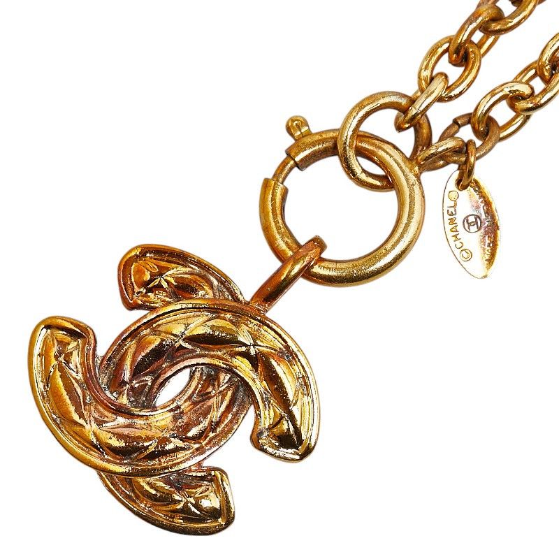 Chanel Chanel Chanel Vintage Matelasse Coco Mark Necklace Metal Necklace in Good Condition Size ONE SIZE - 1 Thumbnail