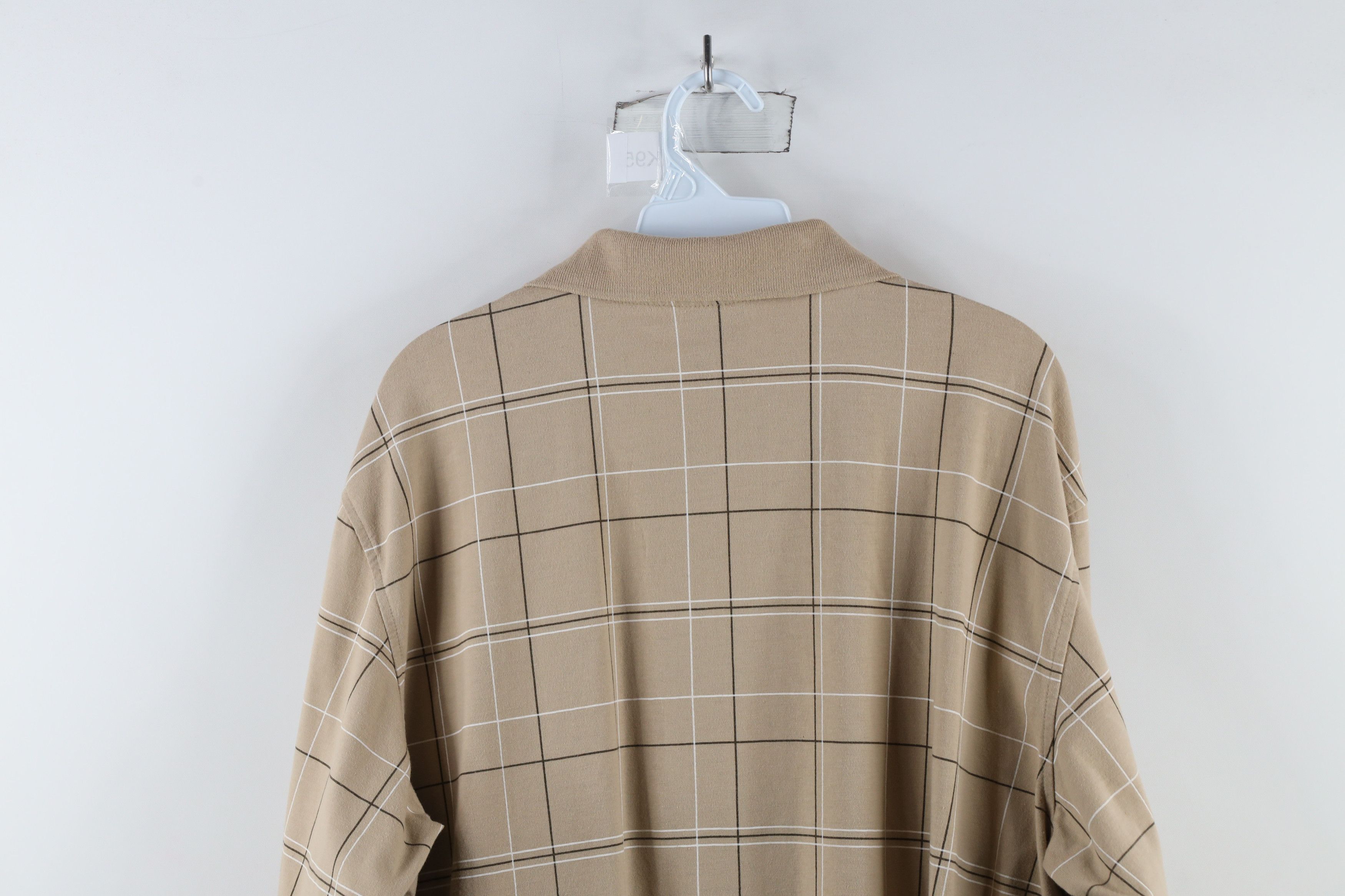 Vintage Vintage 90s Streetwear Pullover Long Sleeve Polo Shirt Beige Size US XL / EU 56 / 4 - 7 Thumbnail