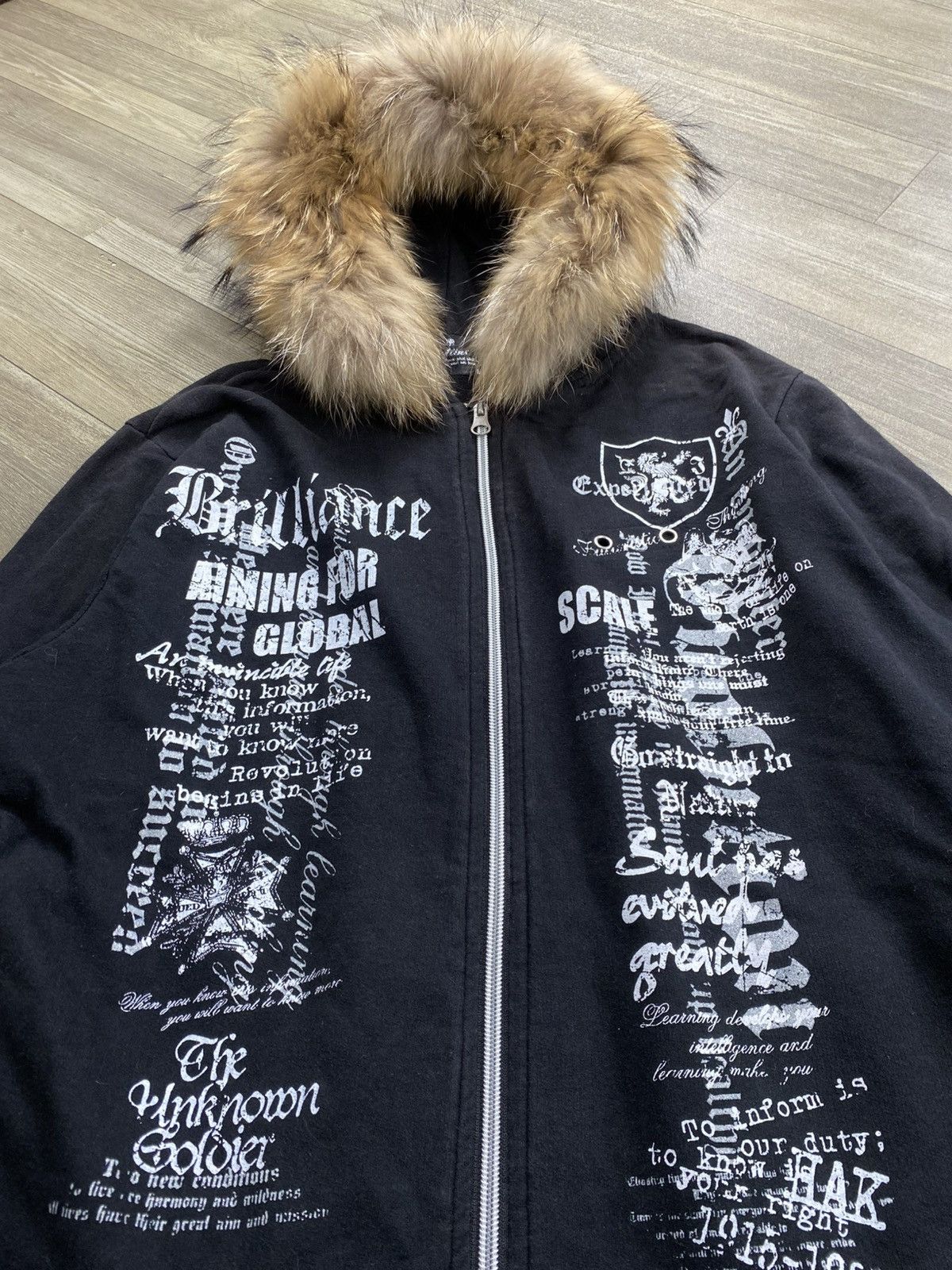20471120 2000s Collins Skulls Poem Ifsixwasnine Lgb Style Fur Hoodie Size US M / EU 48-50 / 2 - 2 Thumbnail