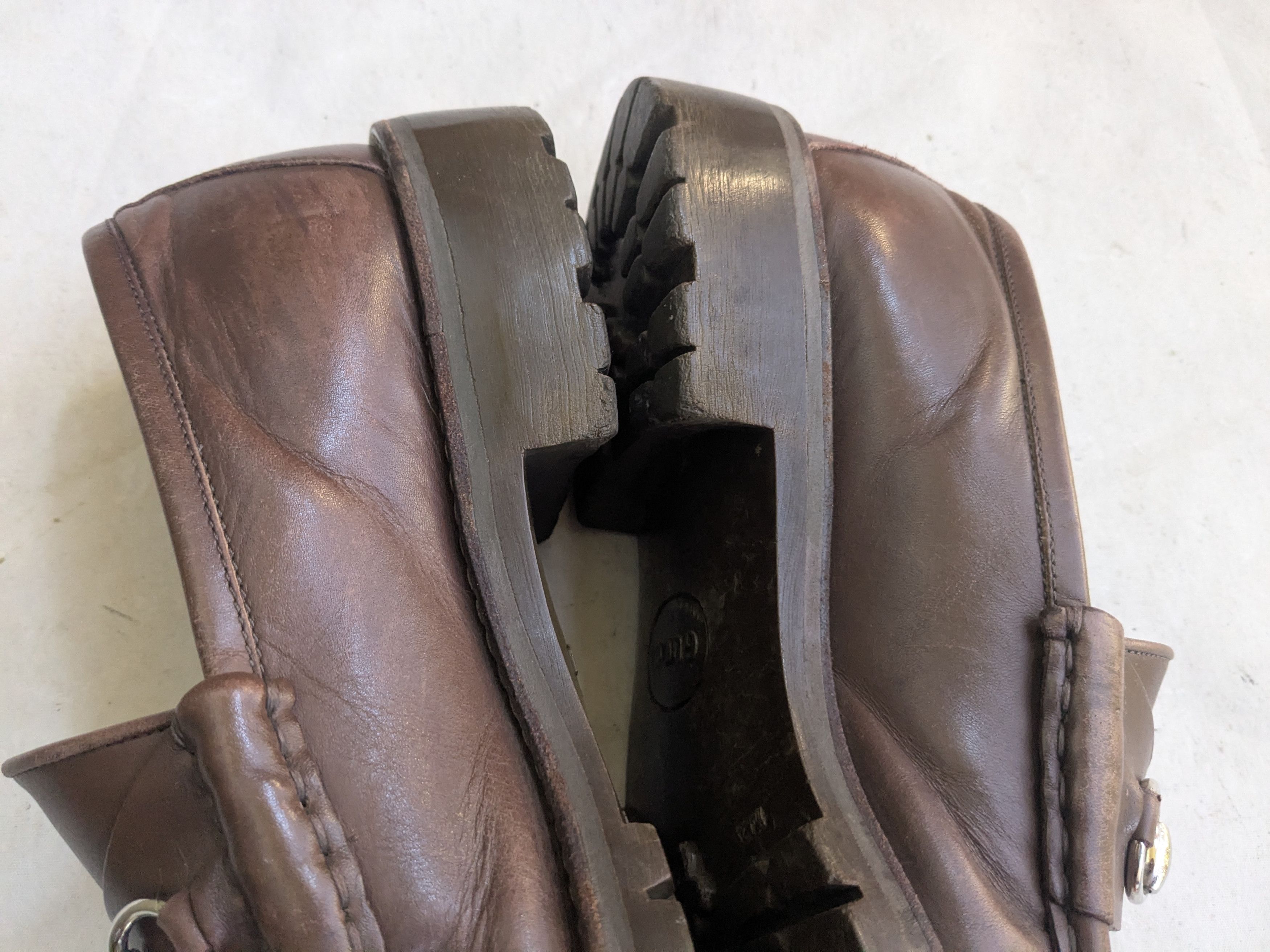 Gucci Gucci Horsebit Loafers Brown 10 D Leather Rubber Size US 10 / EU 43 - 10 Thumbnail