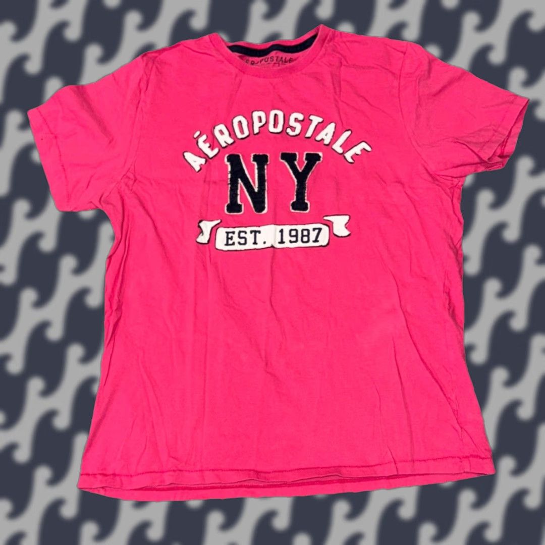 Aeropostale VINTAGE Aeropostale EST 1987 NY Short Sleeve T Shirt Stitched Patch Pink XL Womens Size XL / US 12-14 / IT 48-50 - 1 Thumbnail