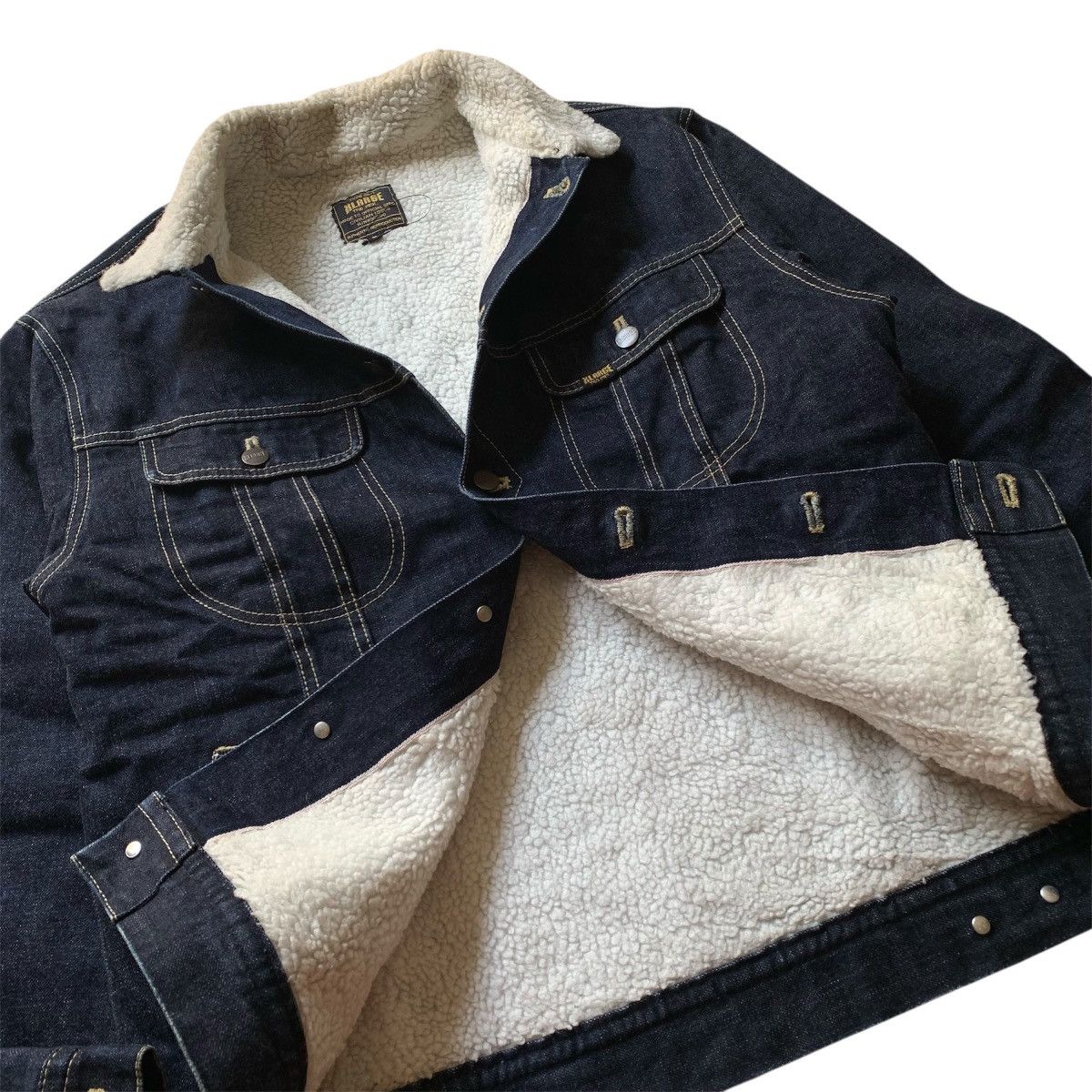 X-LARGE X-Large Denim Selvedge Sherpha Jacket Japanese Brand Size US L / EU 52-54 / 3 - 8 Thumbnail
