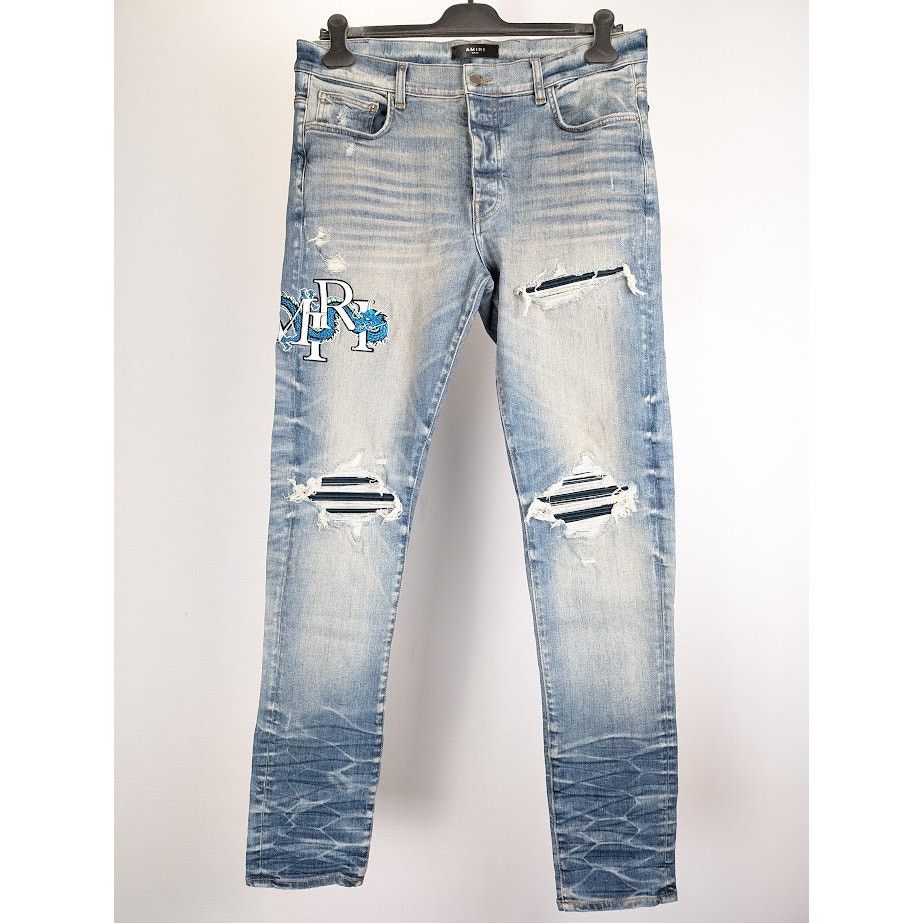 Amiri o1rshd1 Dragon MX1 Jeans in Vintage Indigo Size US 36 / EU 52 - 2 Thumbnail