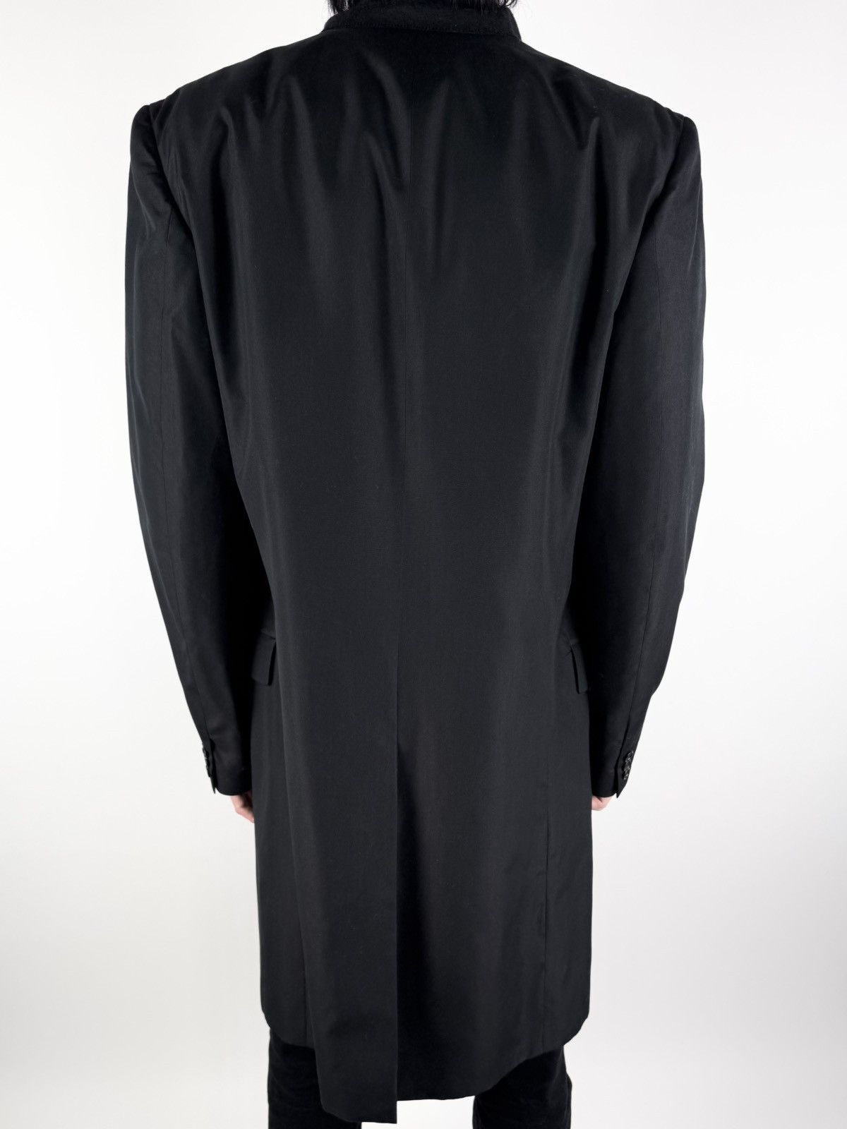 Helmut Lang Helmut Lang 1990’s Black Silk Button-up Overcoat Size US S / EU 44-46 / 1 - 14 Thumbnail