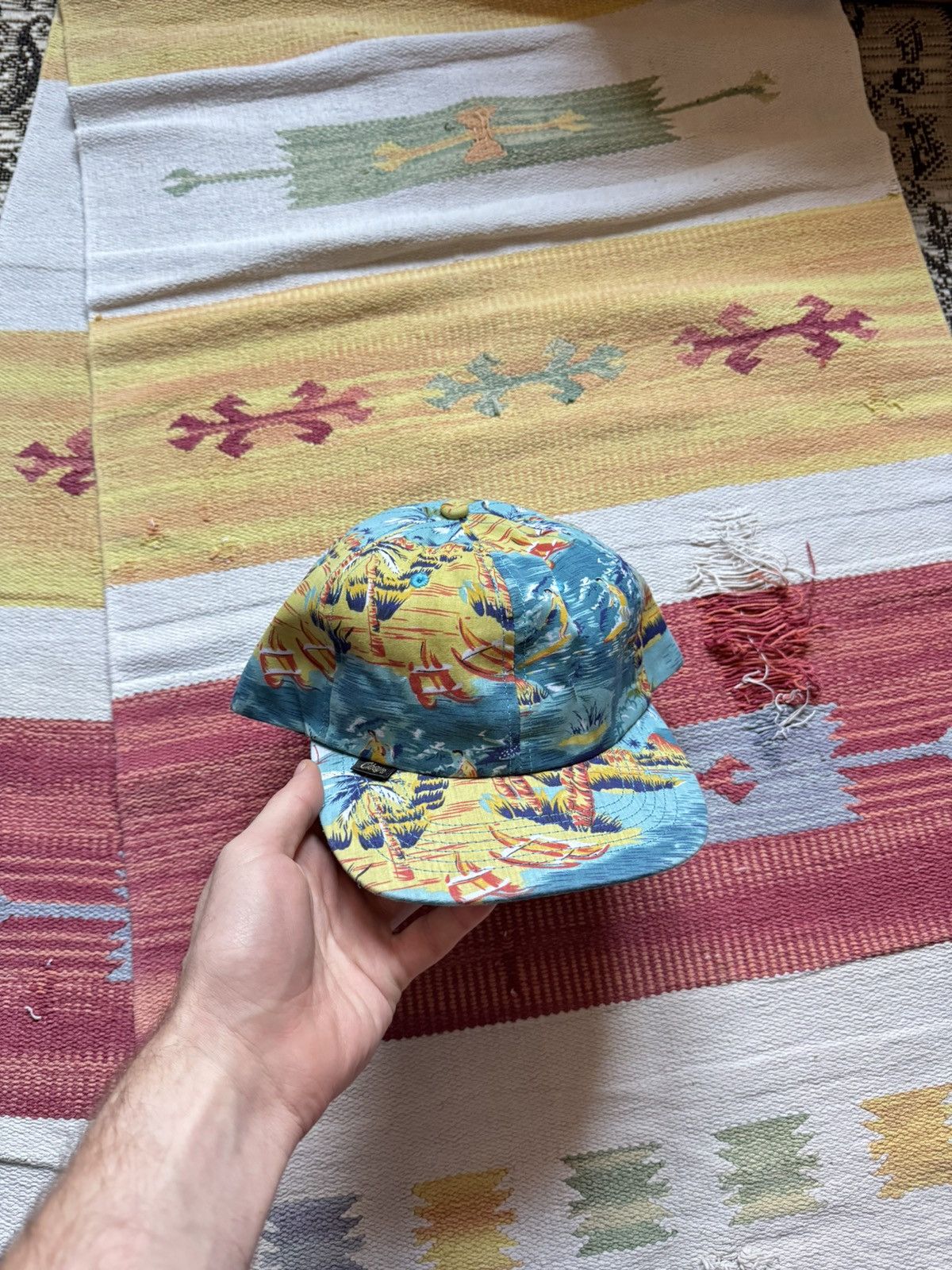 Obey Vintage 00’s Obey Hawaiian All Over Print Hat Size ONE SIZE - 3 Thumbnail