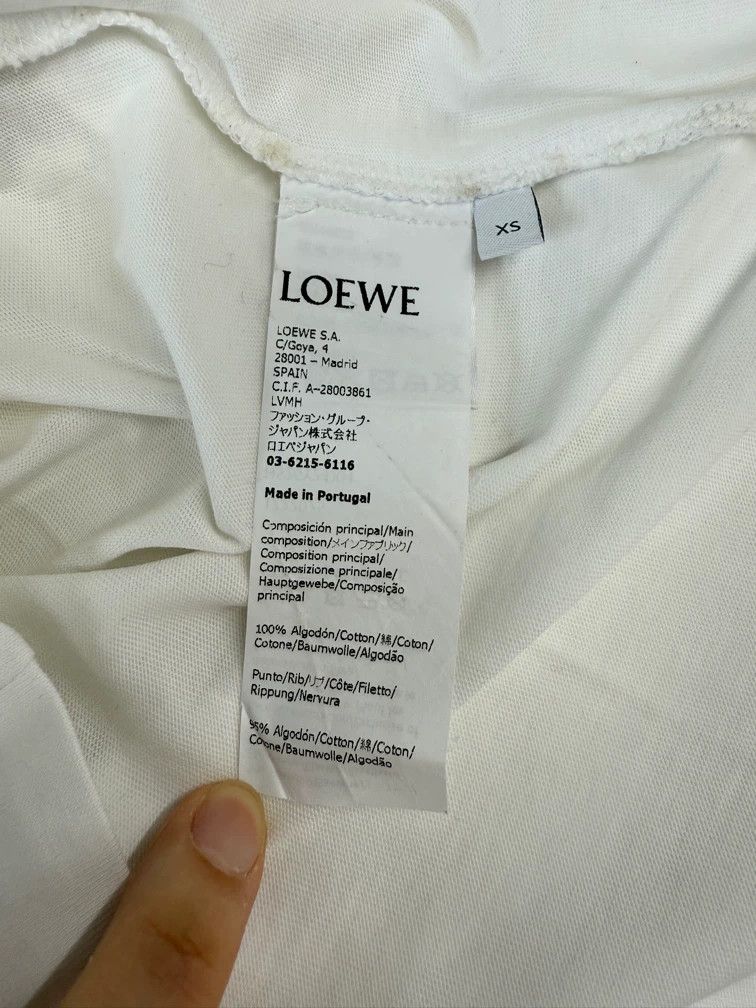 Loewe LOEWE Classic white T-shirt Size XS / US 0-2 / IT 36-38 - 4 Thumbnail