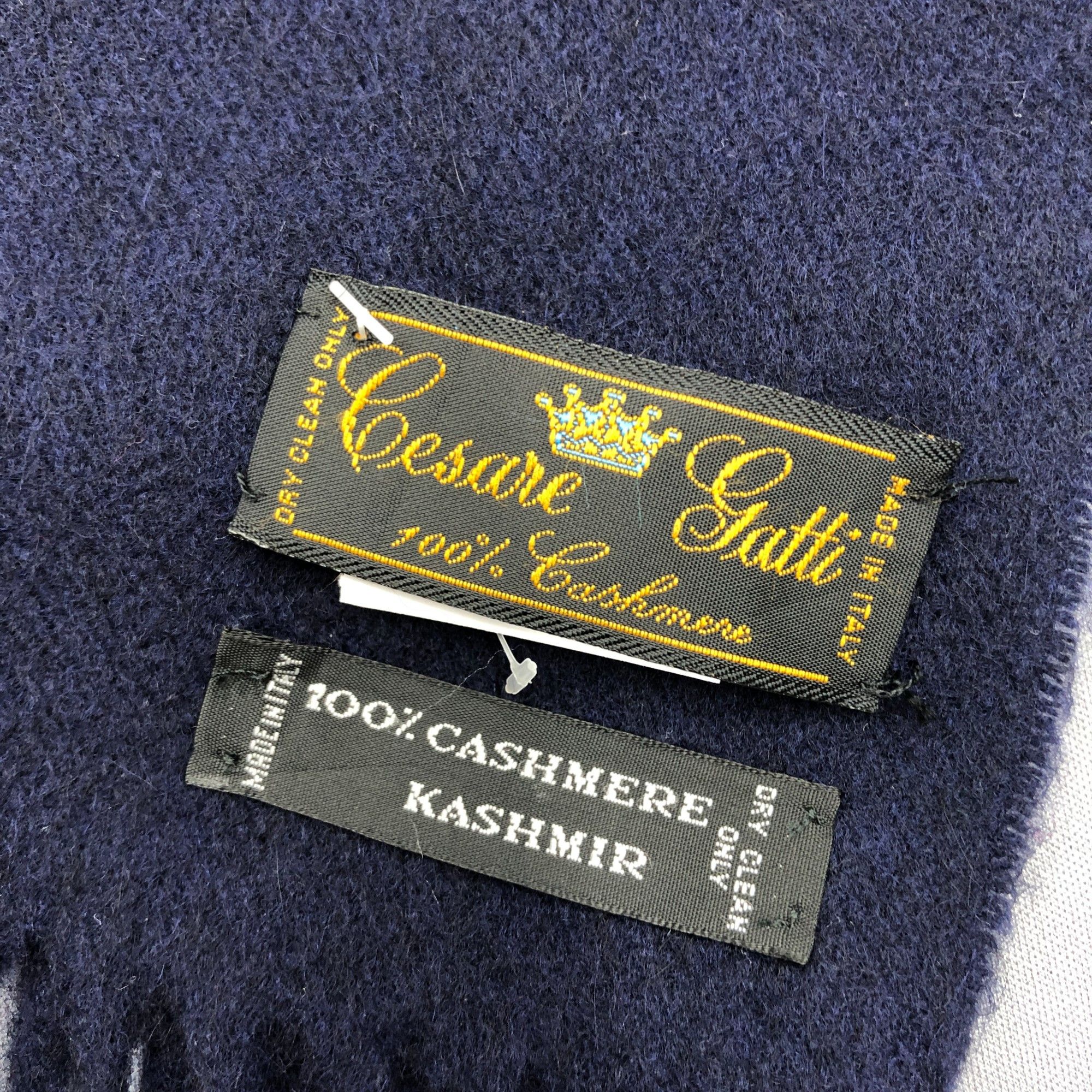 Japanese Brand Vintage Cesare Gatti Scarf Muffler Wool Fringe Scarves Size ONE SIZE - 4 Thumbnail