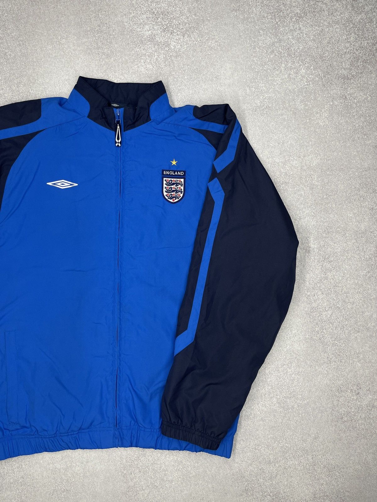 Umbro Vintage Official Umbro England Track Jacket Blue Big Logo Size US M / EU 48-50 / 2 - 3 Thumbnail