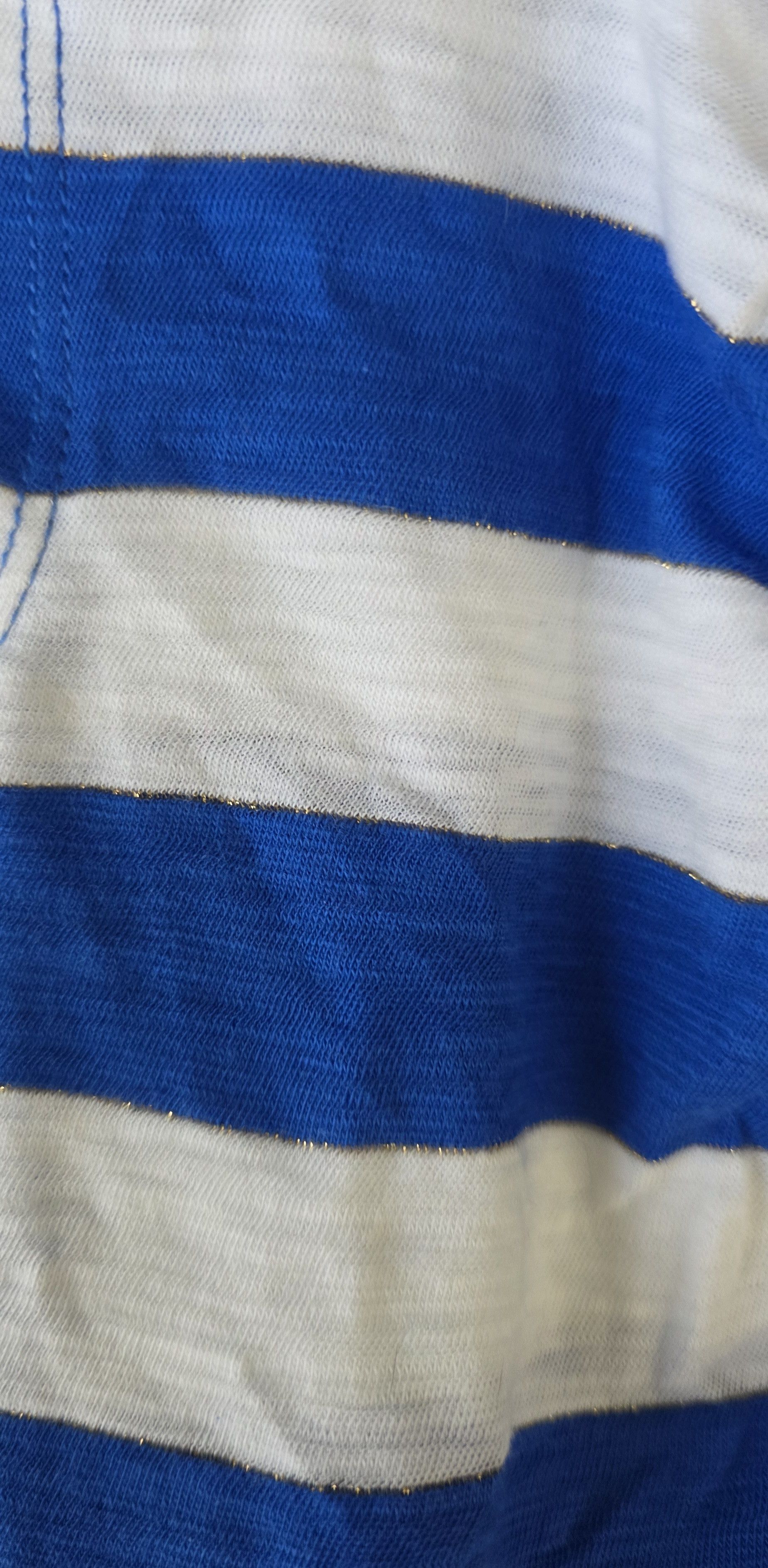 Gap NWT Baby GAP Girl's Blue White Gold Stripe Tank 12-18 Months Size ONE SIZE - 4 Thumbnail