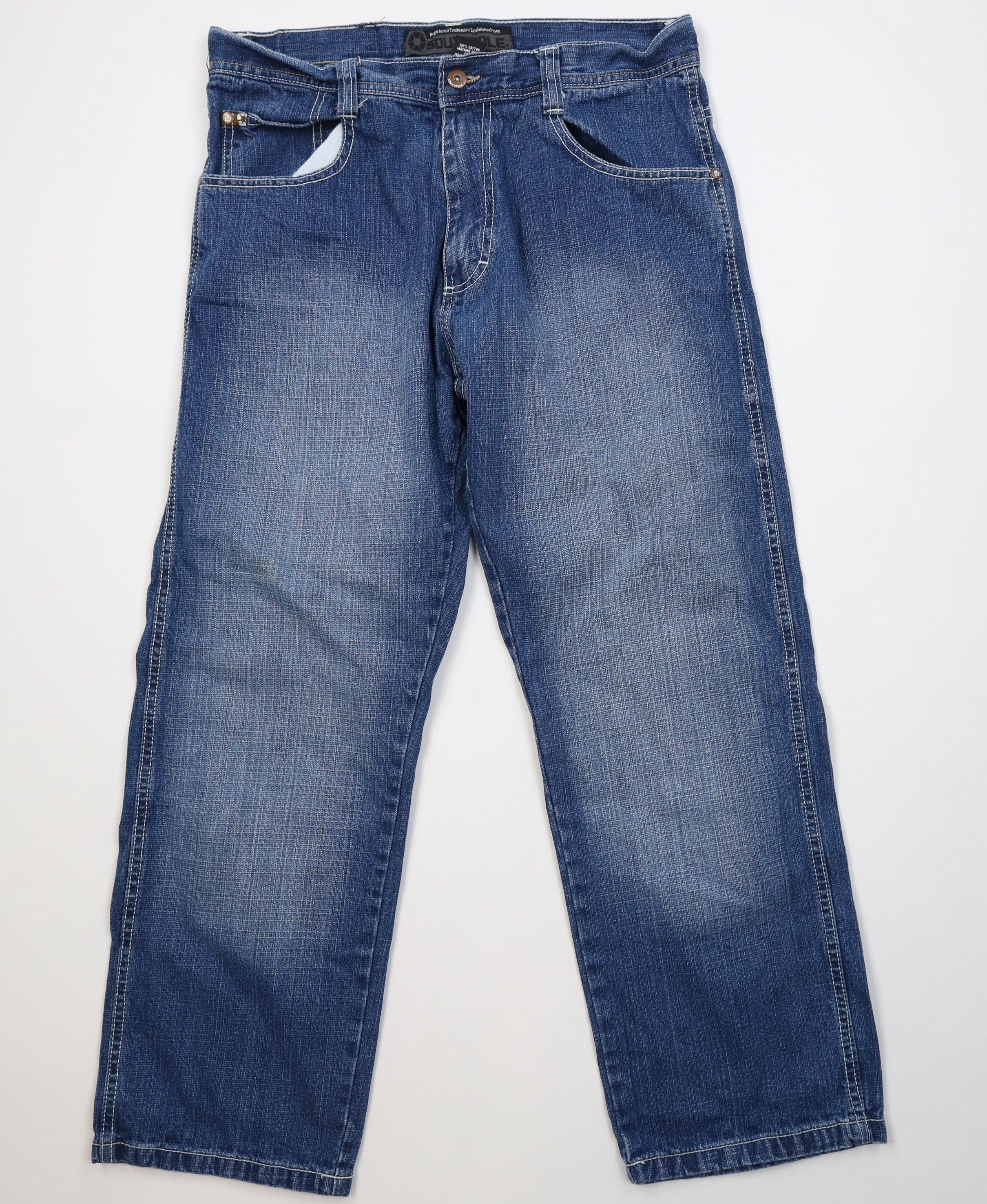 Southpole Vintage 90s Y2K Southpole Wide Leg Denim Jeans Blue Cotton Size US 34 / EU 50 - 1 Thumbnail