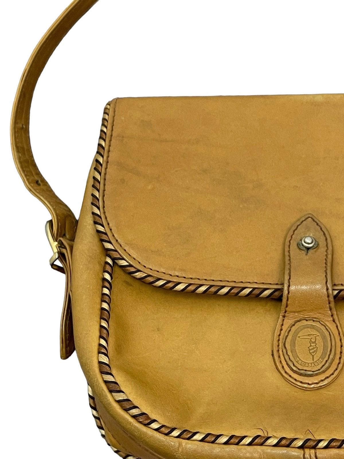 Japanese Brand Cross Body Vtg Trussardi Italy Full Leather Bag 1🟩 Size ONE SIZE - 10 Thumbnail