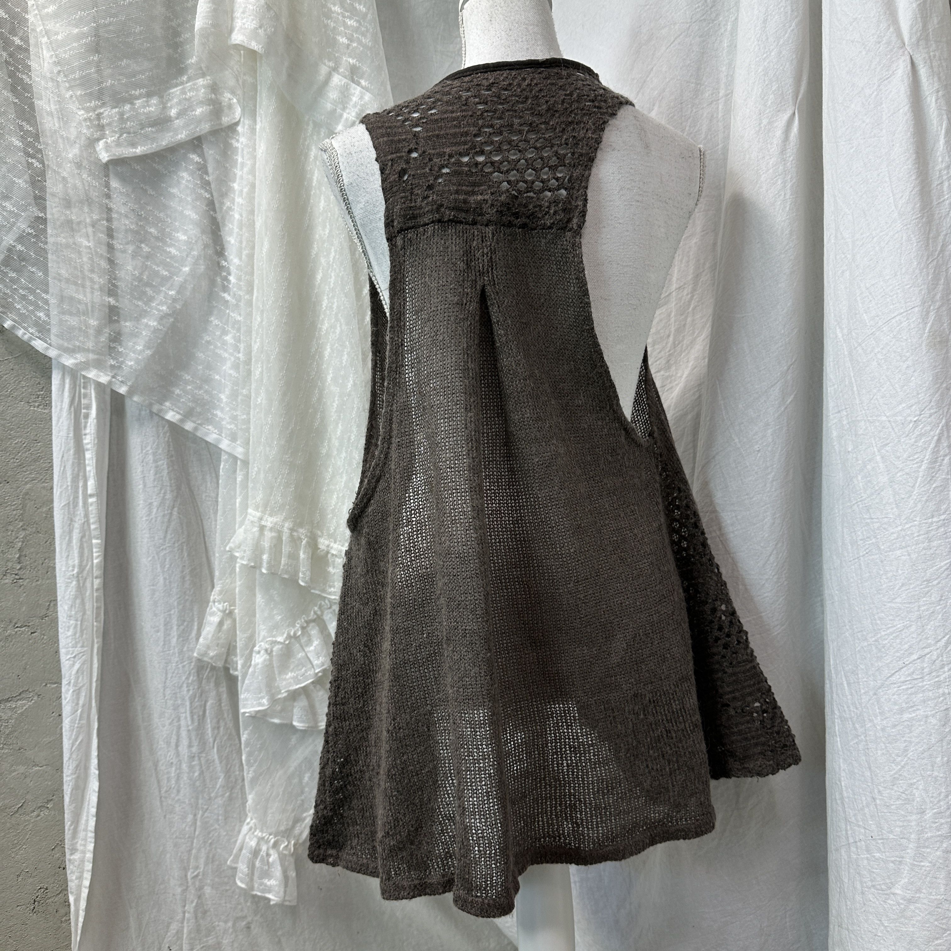 Vintage Vintage Crochet Fairy Asymmetrical Top Cardigan Y2K Size M / US 6-8 / IT 42-44 - 3 Thumbnail