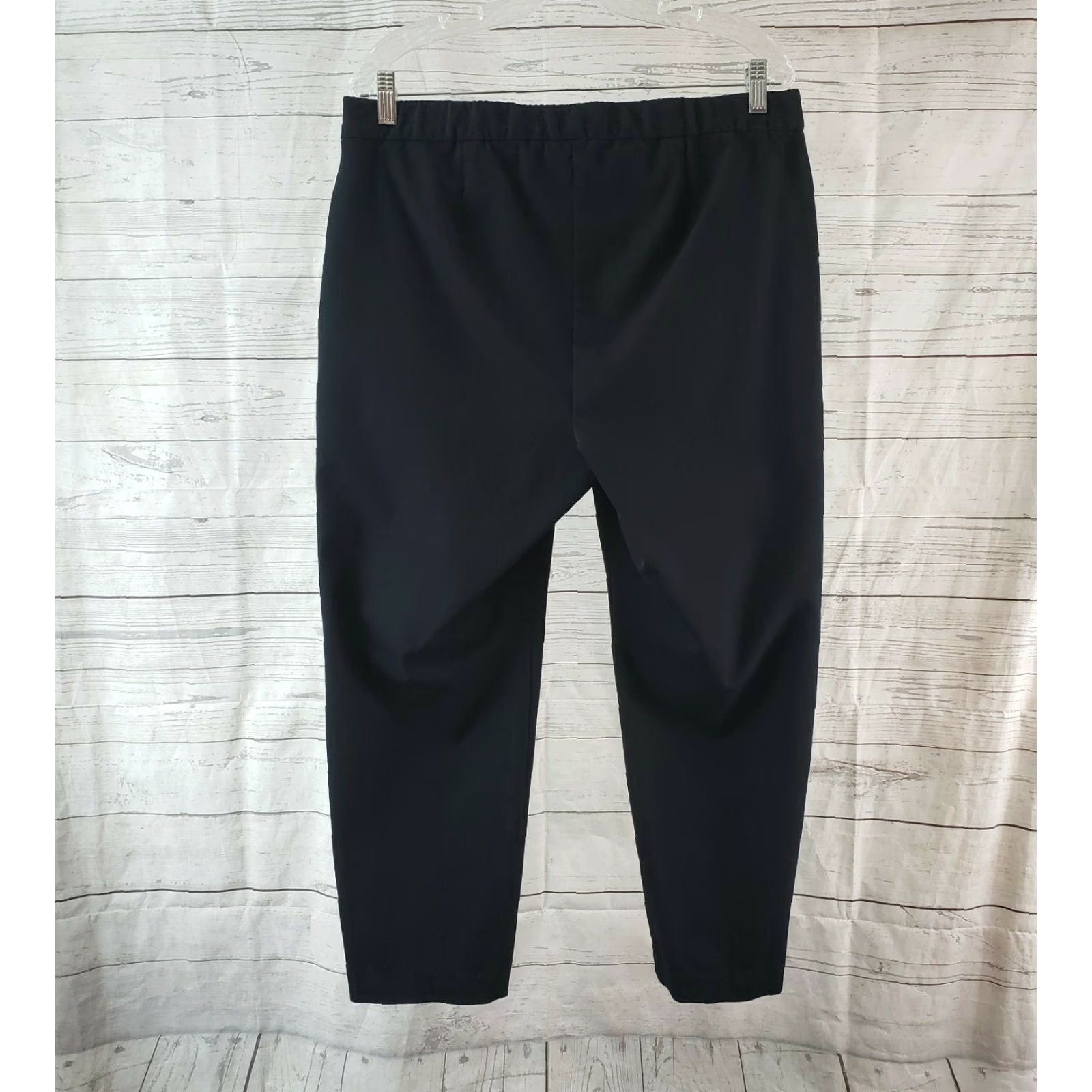 J. Jill J Jill Womens Precision Stretch Cropped Pants Sz 16 Black Mid Rise Side Zip Size 38" / US 16 / IT 52 - 3 Thumbnail