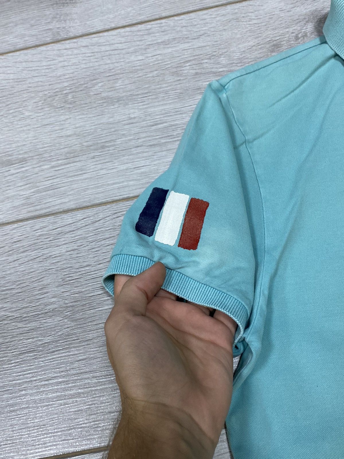 Moncler Moncler vintage France 🇫🇷 painted big logo polo Manica Corta Size US L / EU 52-54 / 3 - 8 Thumbnail