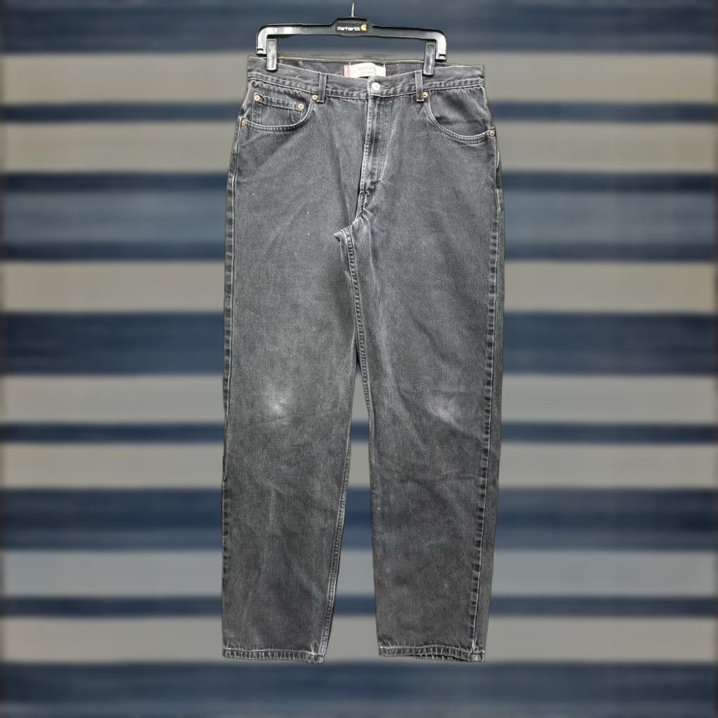 Levi's VINTAGE Levi's 550 Jeans Mens 36x32 Black 90s Relaxed Fit Baggy Straight Denim 5-Pocket 36 Adult Mens Levi's 550 90s American Classic Size US 36 / EU 52 - 1 Thumbnail