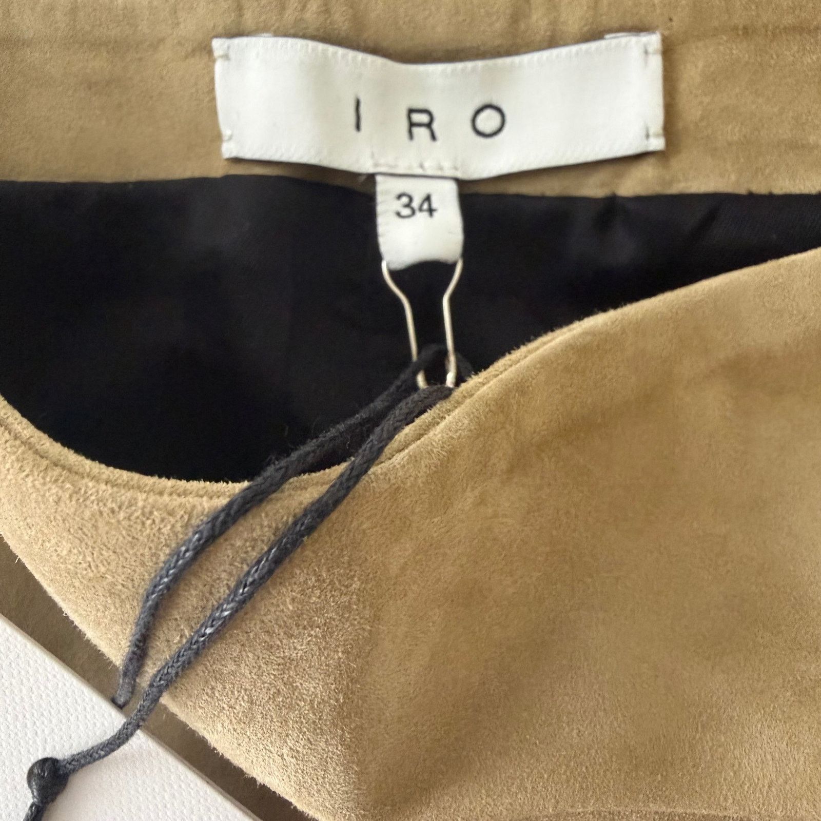 Iro IRO Paris Cerry Front Ruffle Mini Skirt NWT Khaki Sz 34 US 2 Size 27" / US 4 / IT 40 - 8 Thumbnail