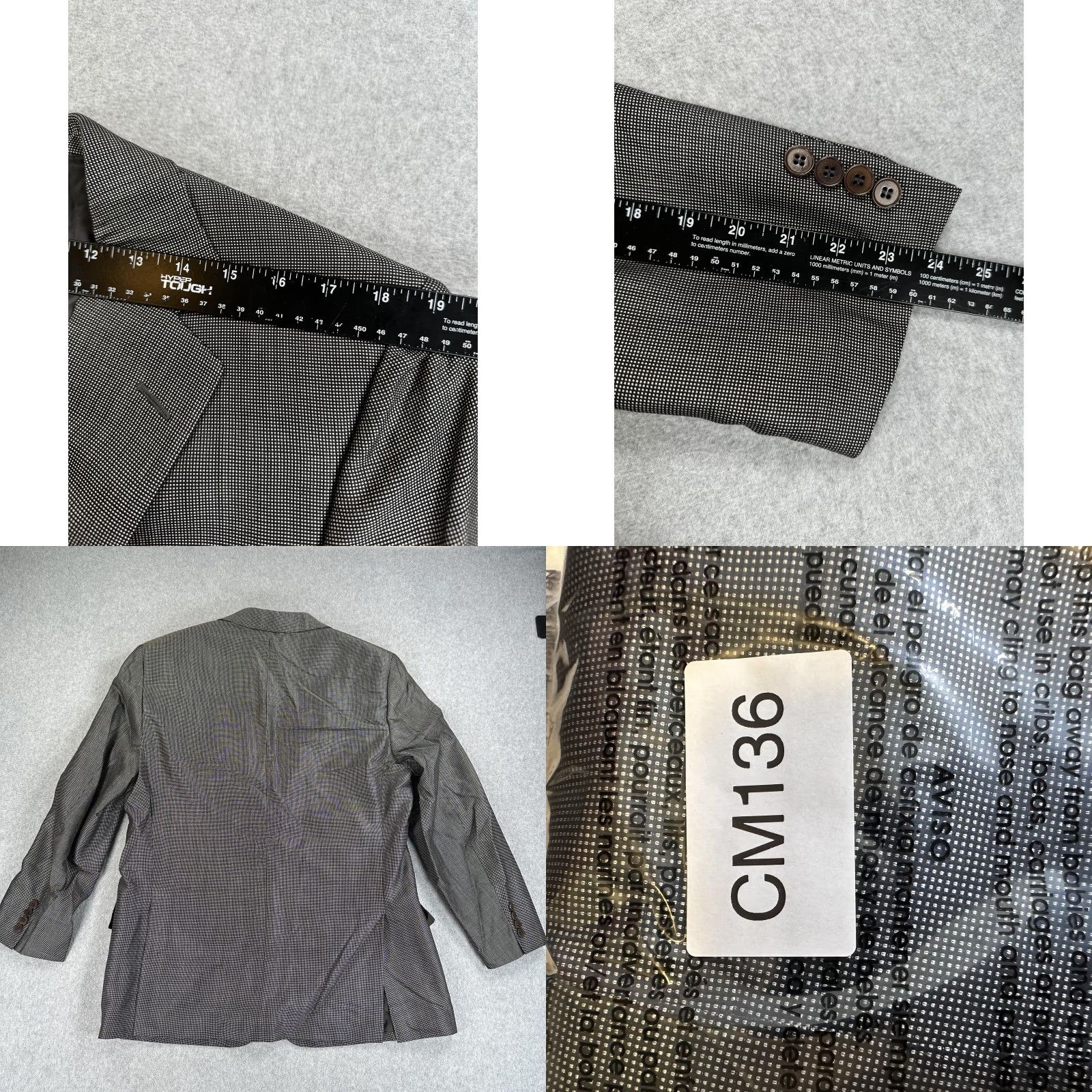 Ermenegildo Zegna Ermenegildo Zegna Blazer Sport Coat Mens 42 Gray Check Wool Silk Two Button Size 42R - 9 Thumbnail