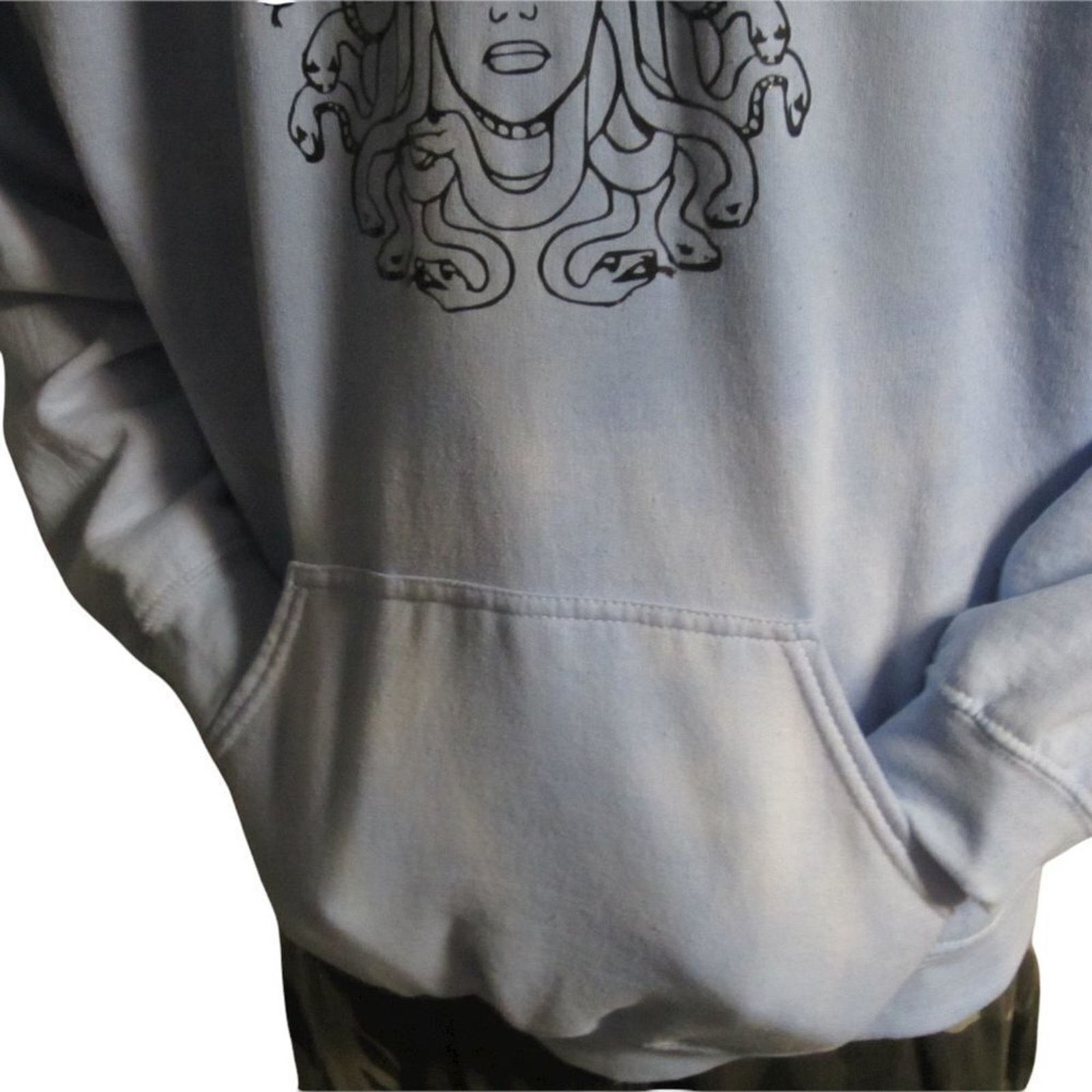 Handmade Handmade Medusa Graphic Blue Tie-Dye Hoodie Streetwear Small Size US S / EU 44-46 / 1 - 5 Thumbnail