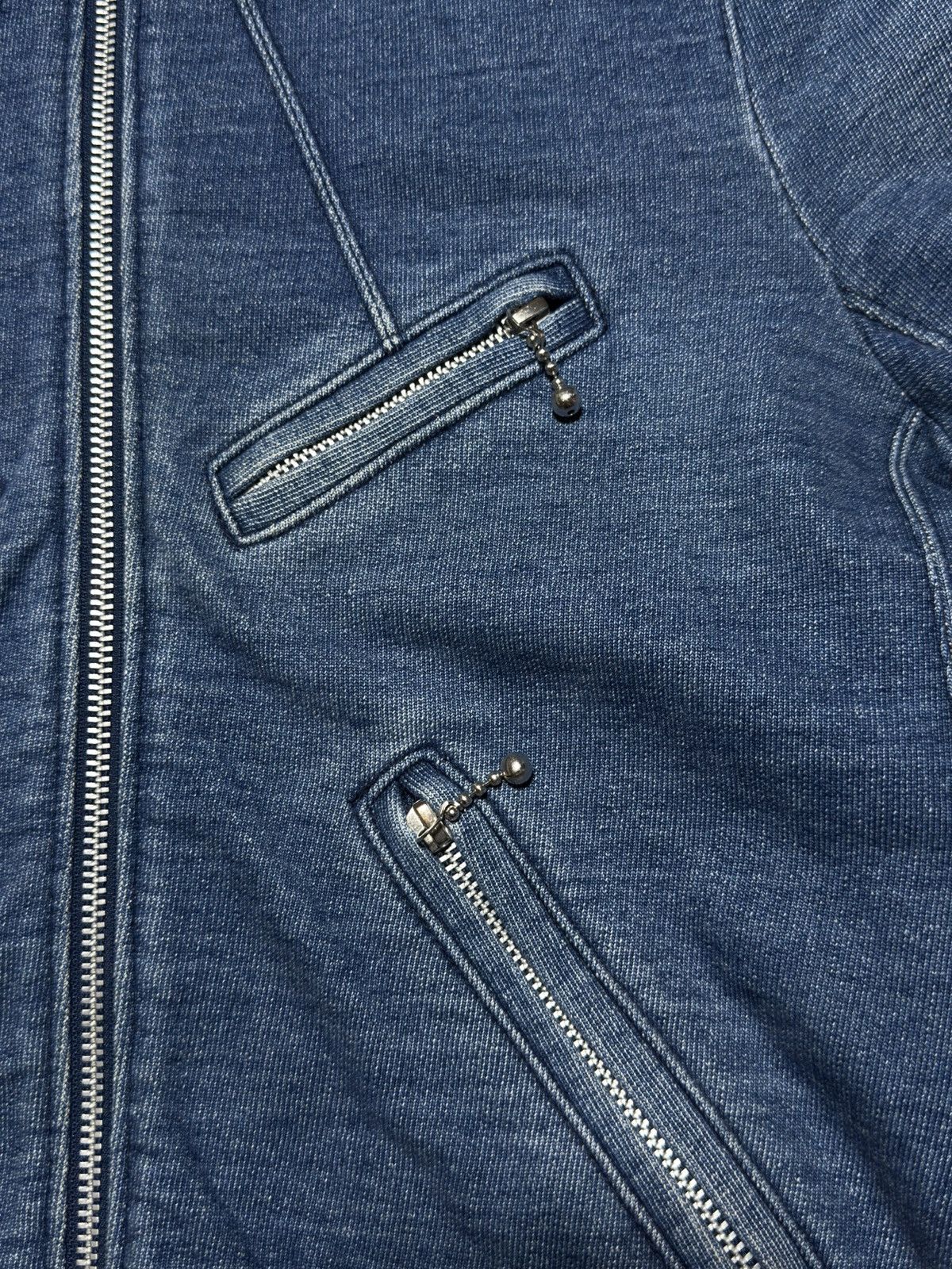 Junya Watanabe AD19 Diagonal Zip Denim Hoodie Size US S / EU 44-46 / 1 - 4 Thumbnail