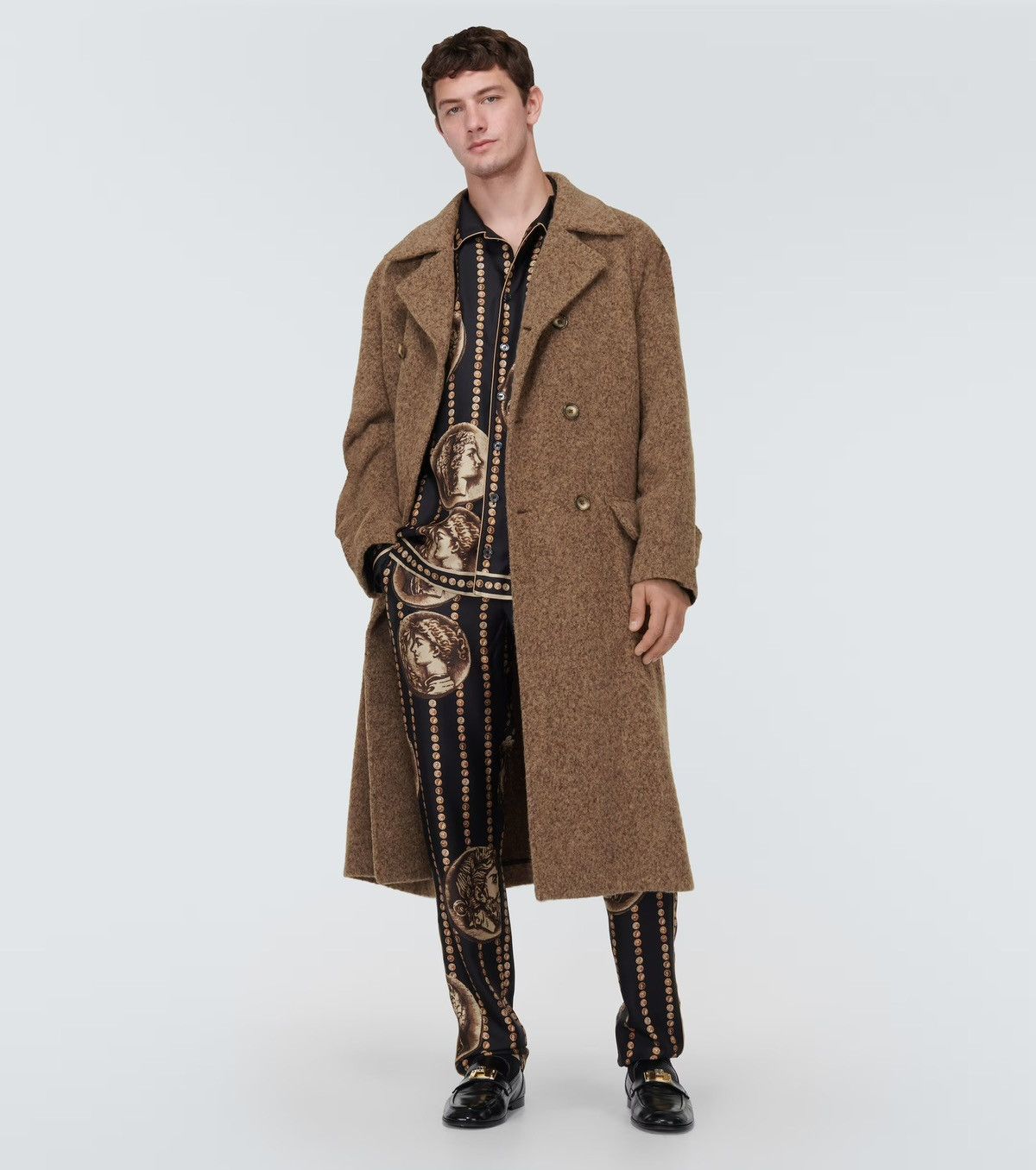 Dolce & Gabbana DOLCE & GABBANA Double Breasted Alpaca Wool Blend Coat Size US M / EU 48-50 / 2 - 3 Thumbnail