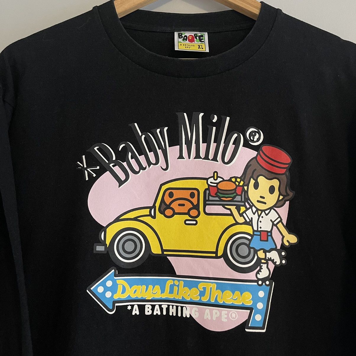 Bape OG Bape Baby Milo Carhop Diner Days Like These Long Sleeve Size US XL / EU 56 / 4 - 2 Thumbnail