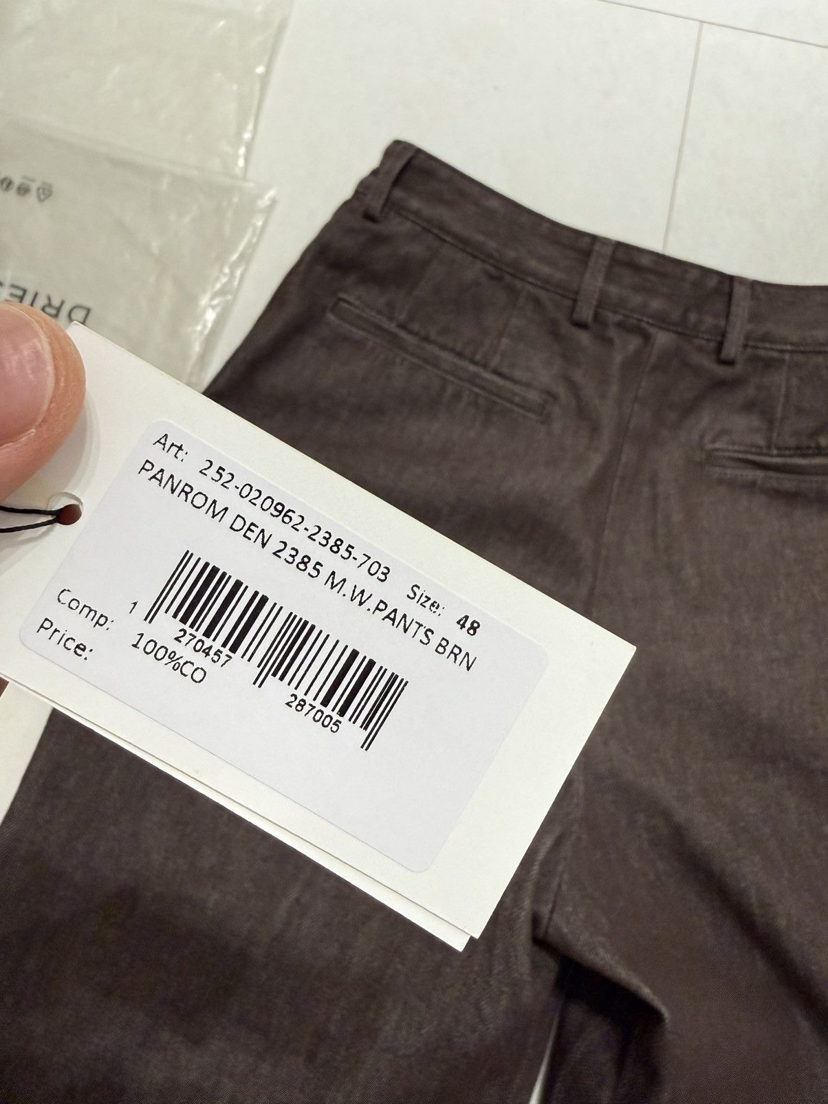 Dries Van Noten Dries Van Noten Pleated Brown Denim Pants Size US 30 / EU 46 - 18 Thumbnail