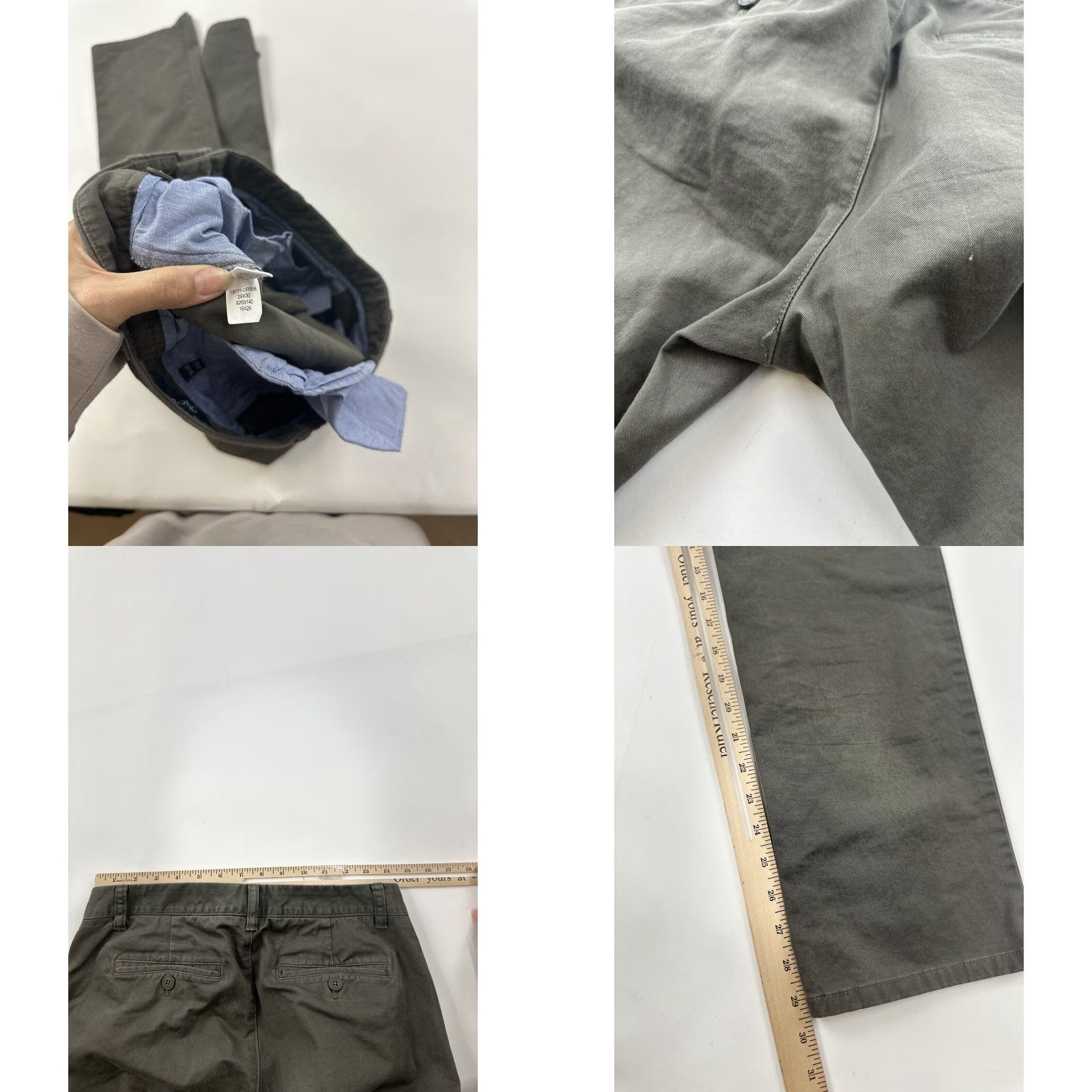 Bonobos Bonobos Pants Men 29x30 Slim Chino Gray Zip Straight 30 Inseam Regular Mens Size US 29 - 8 Thumbnail
