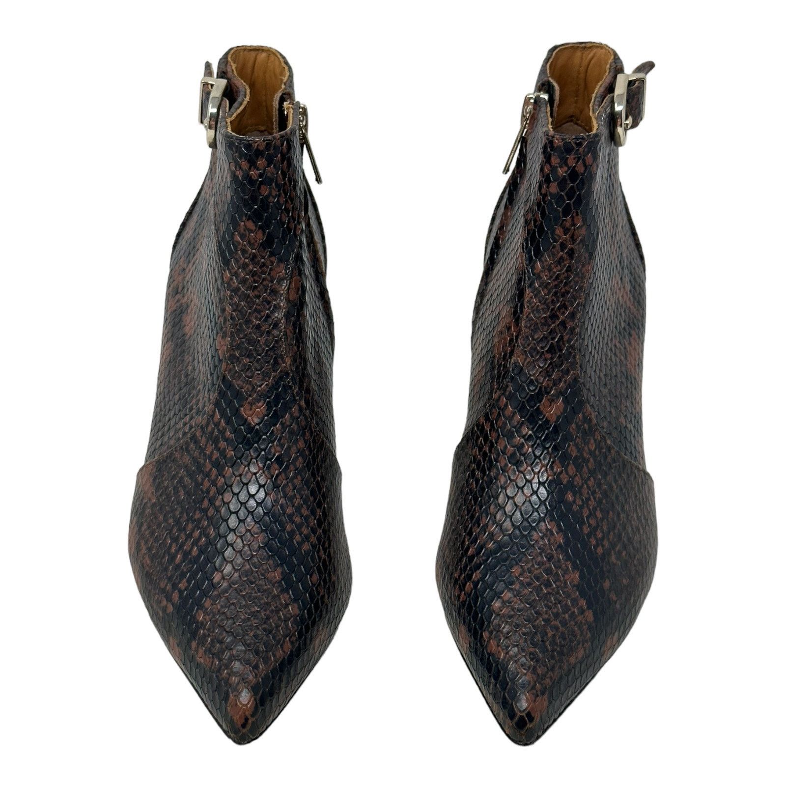 Joie Joie Rawly Snakeskin Embossed Leather Ankle Boots Sz 36 Size US 6 / IT 36 - 13 Thumbnail