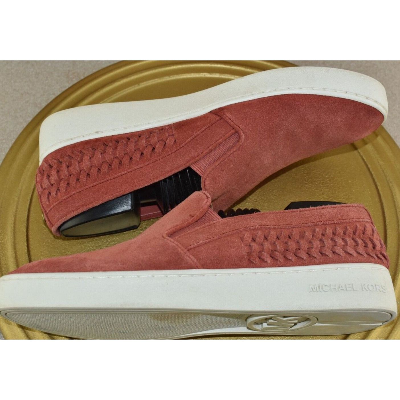 Michael Kors Michael Kors Womens Stevie Suede Red Slip On Boat Shoes Size Size US 8.5 / IT 38.5 - 8 Thumbnail