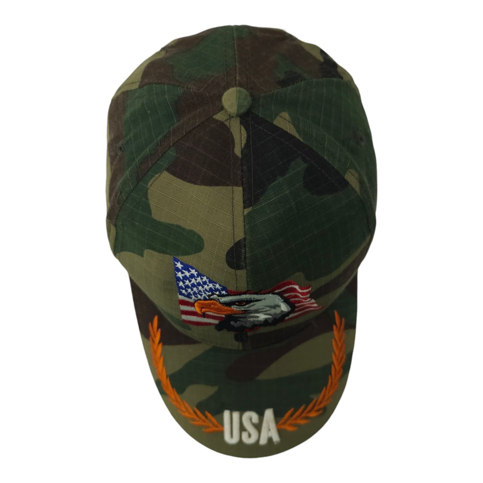 Other Bald Eagle USA Flag Camo Strapback Cap Embroidered Hat Size ONE SIZE - 6 Thumbnail